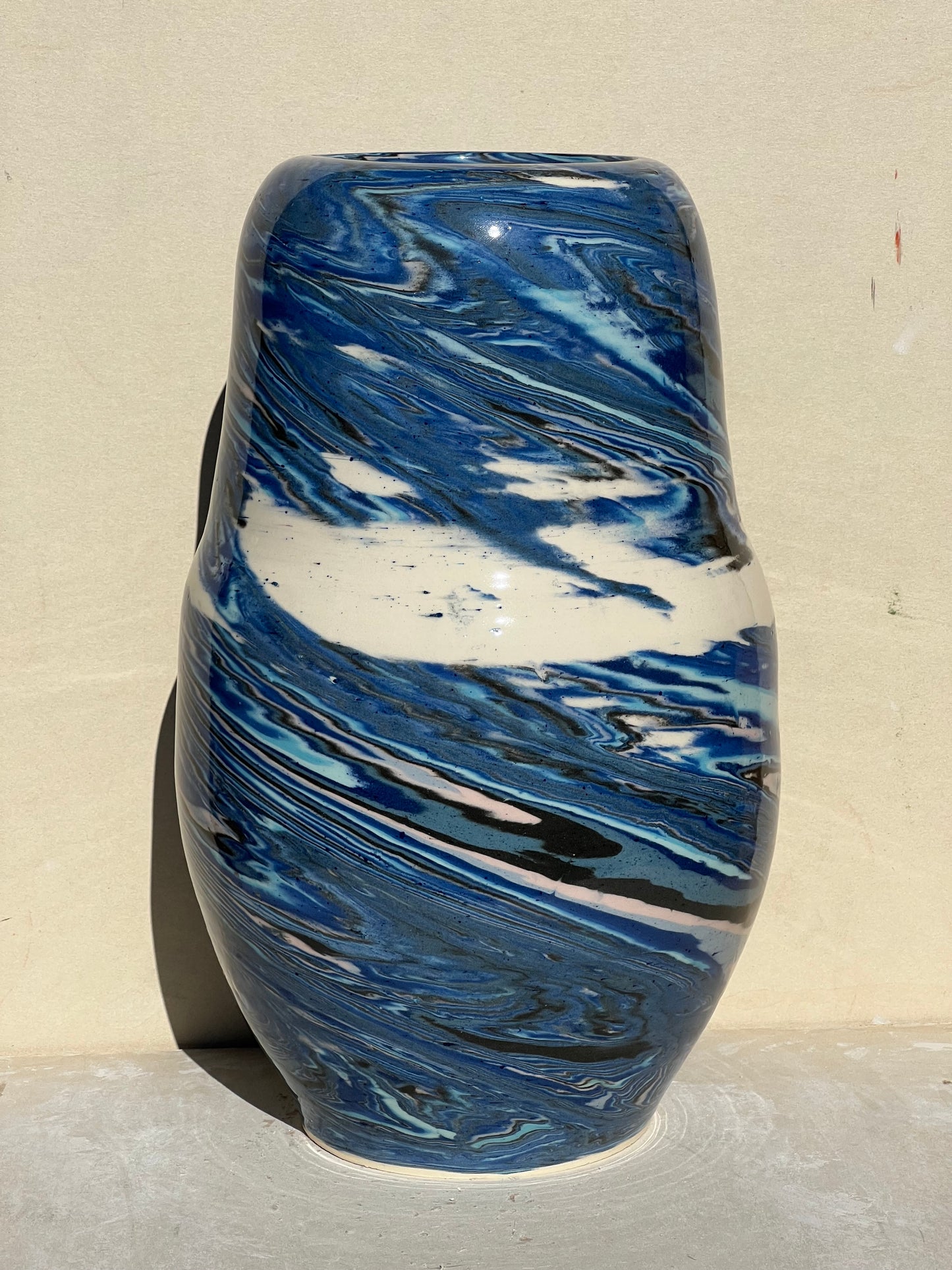 Blues Marbled vase