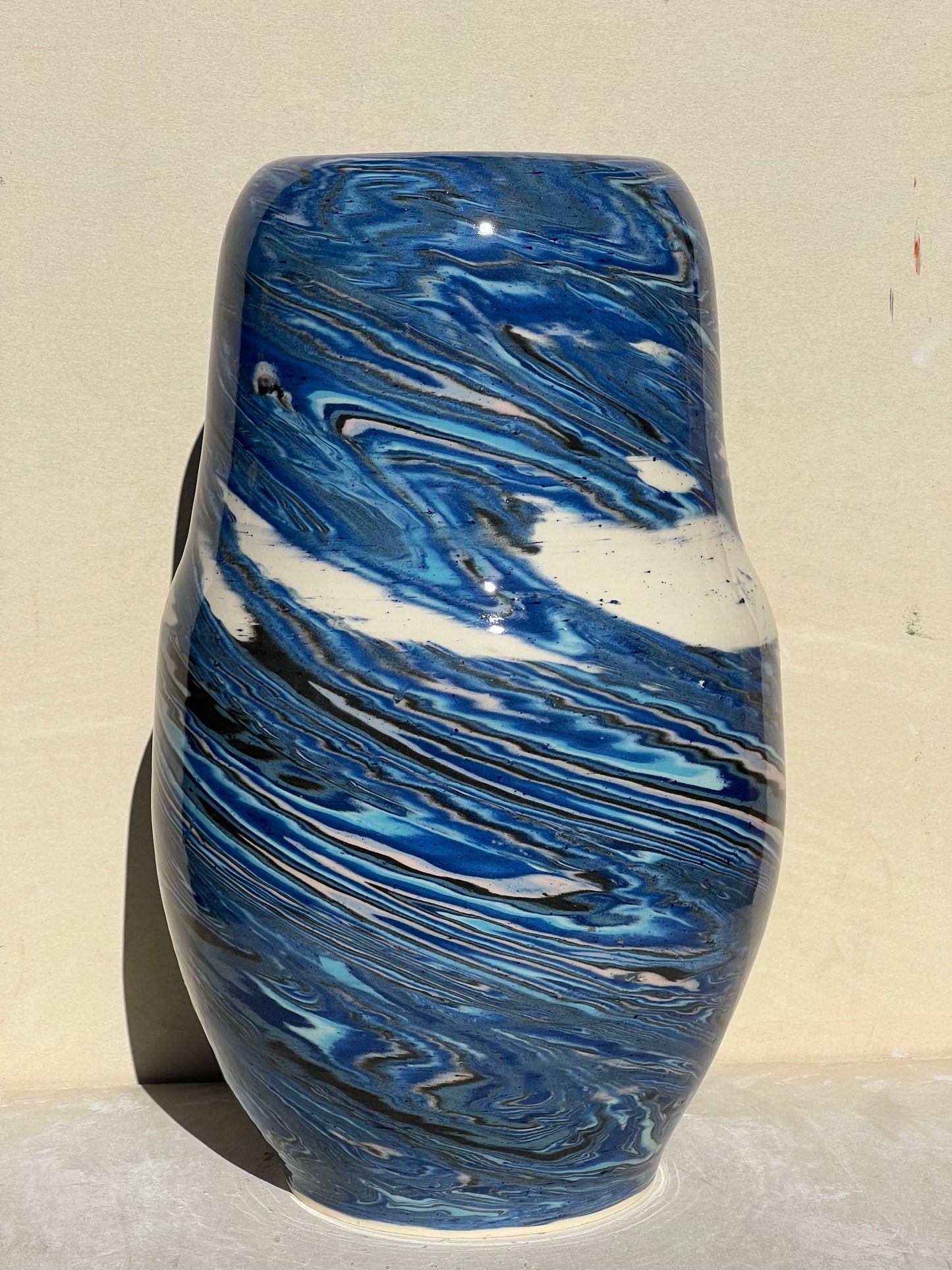 Blues Marbled vase