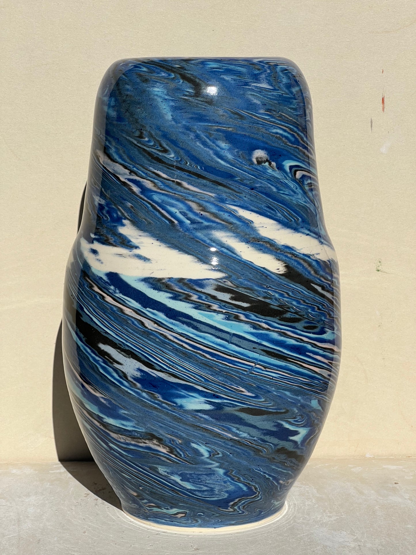 Blues Marbled vase