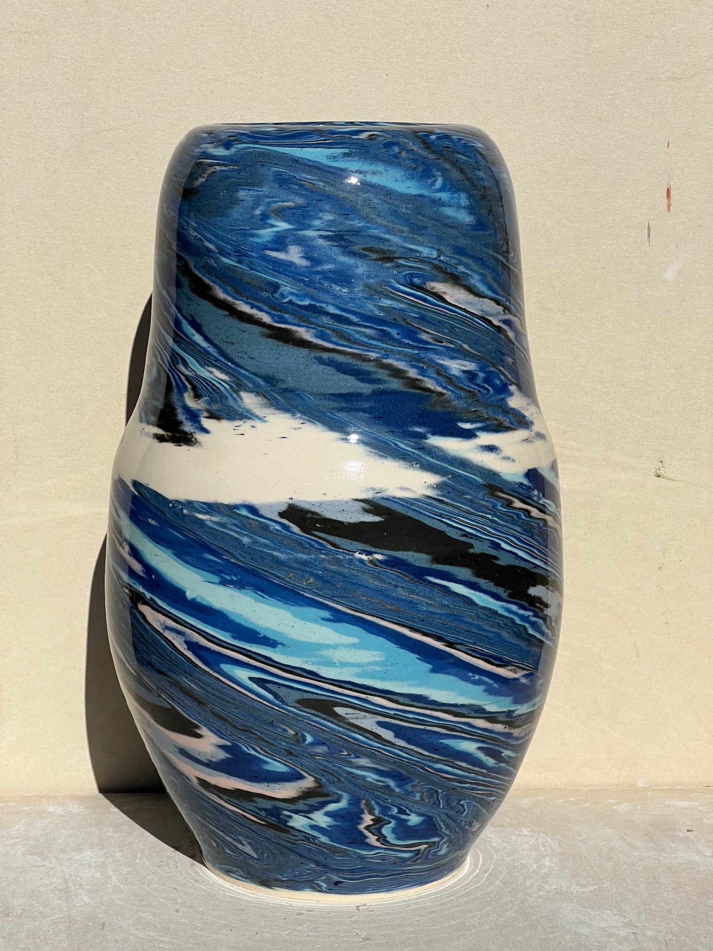 Blues Marbled vase