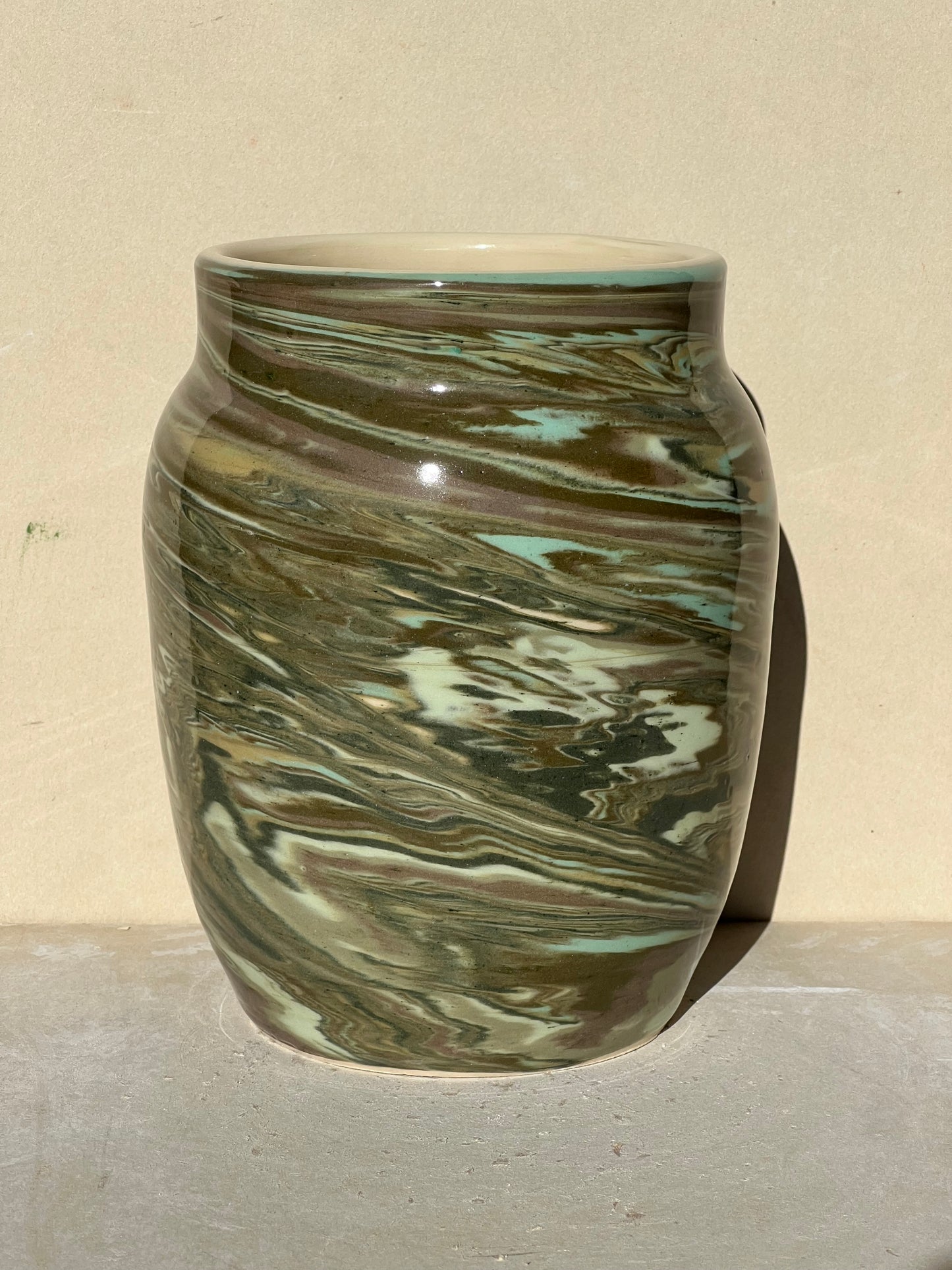 All Green Nerikomi Vase