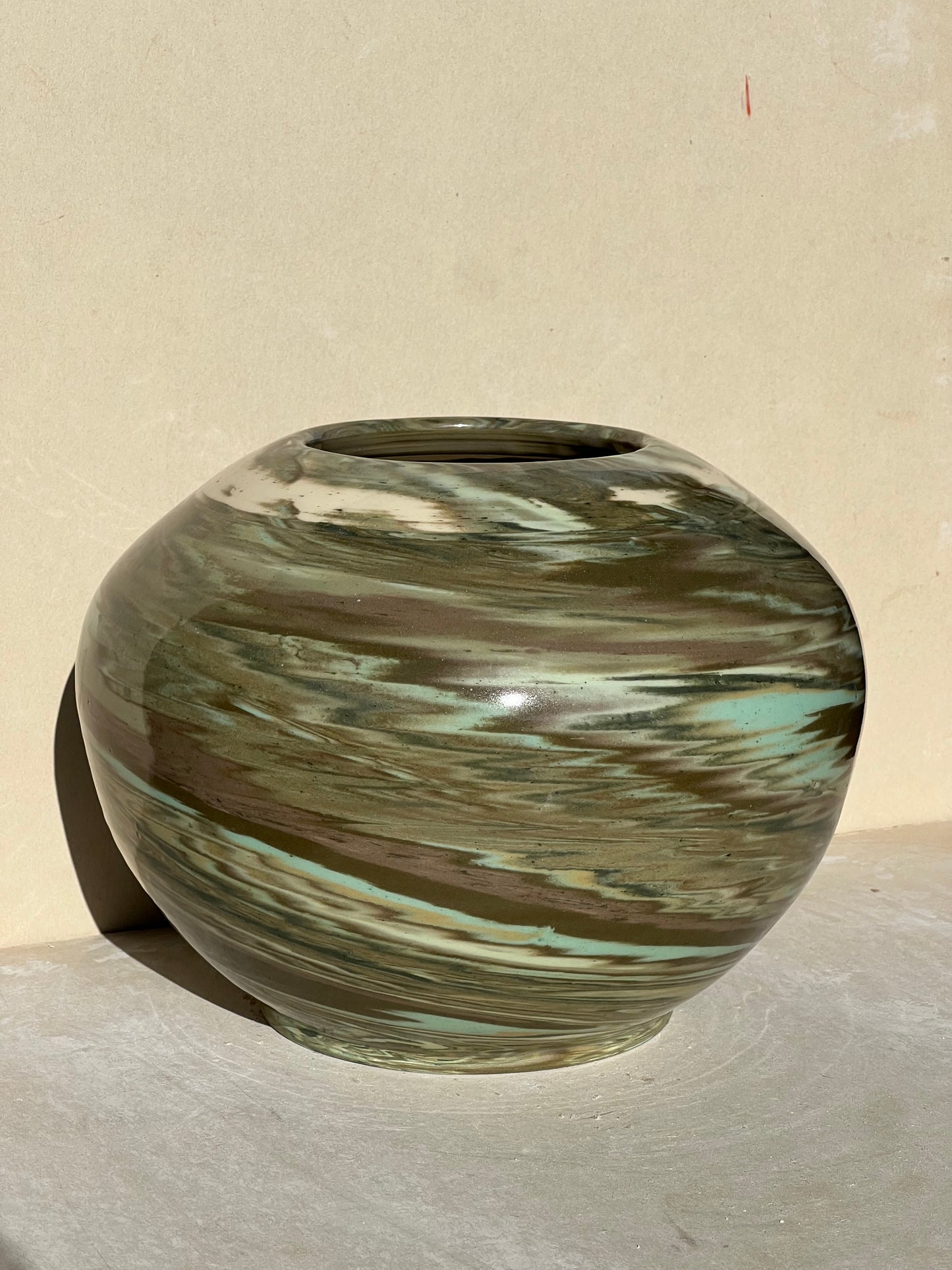 All Green Nerikomi Vase
