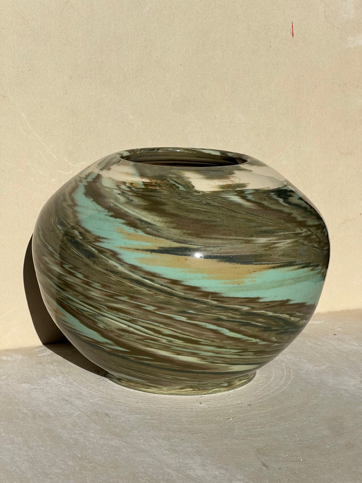 All Green Nerikomi Vase