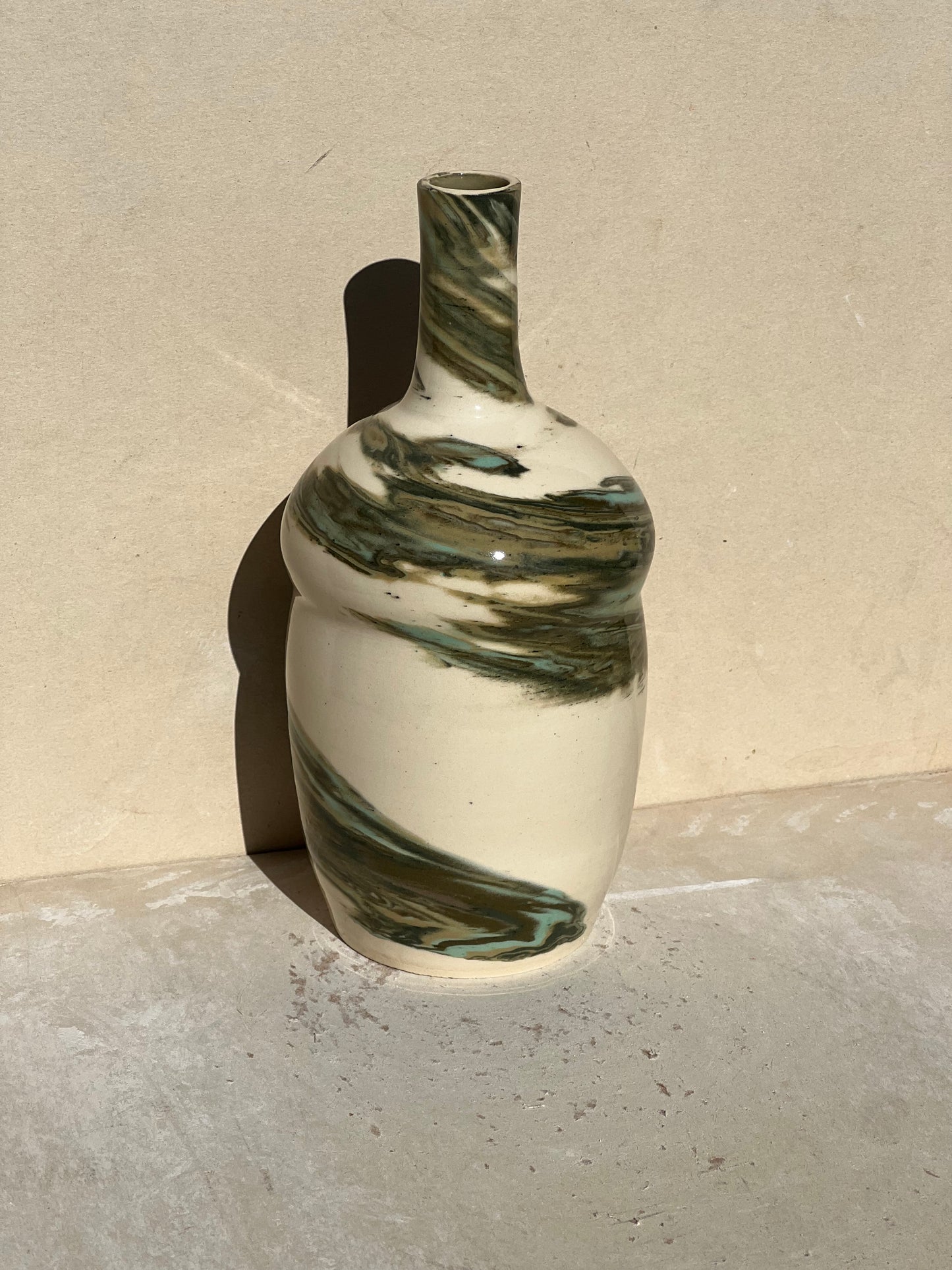 All Green Nerikomi Vase