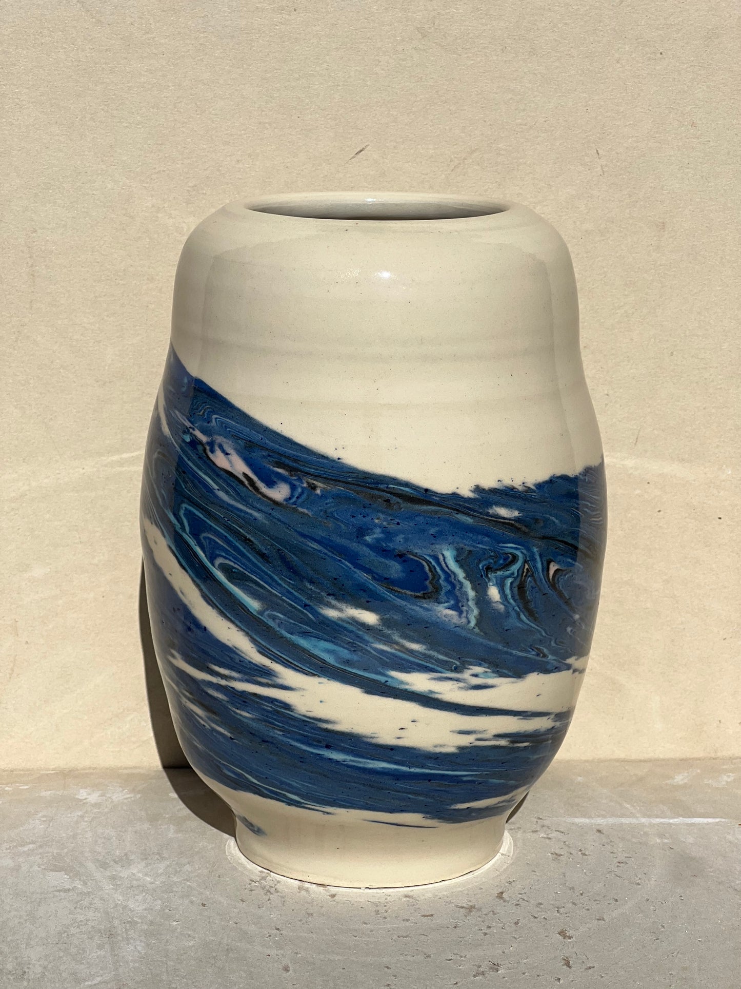 Blues Marbled vase