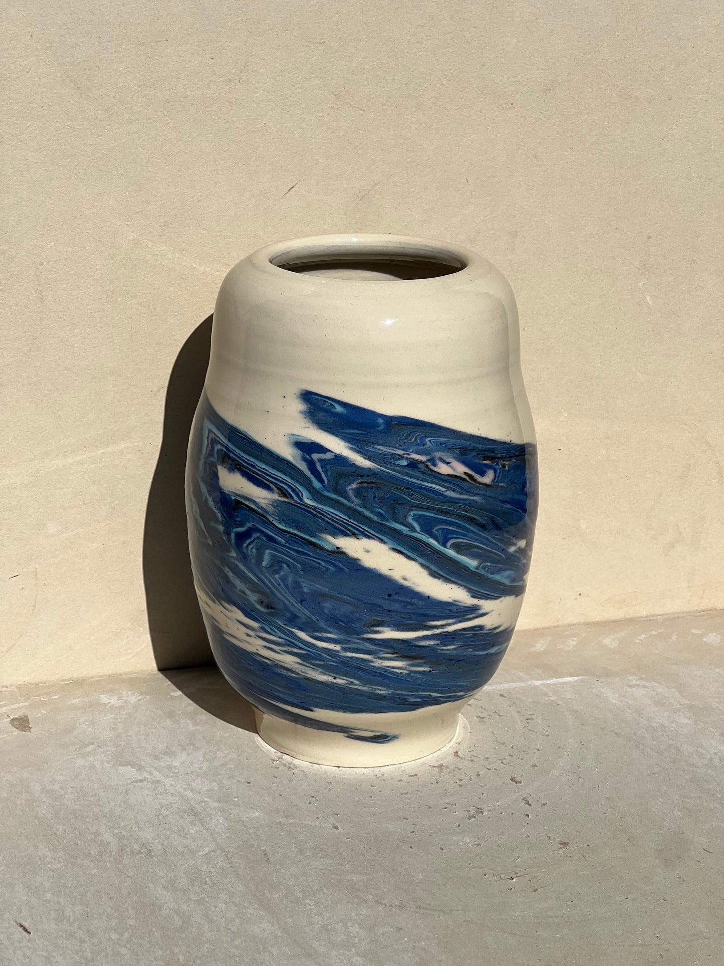 Blues Marbled vase