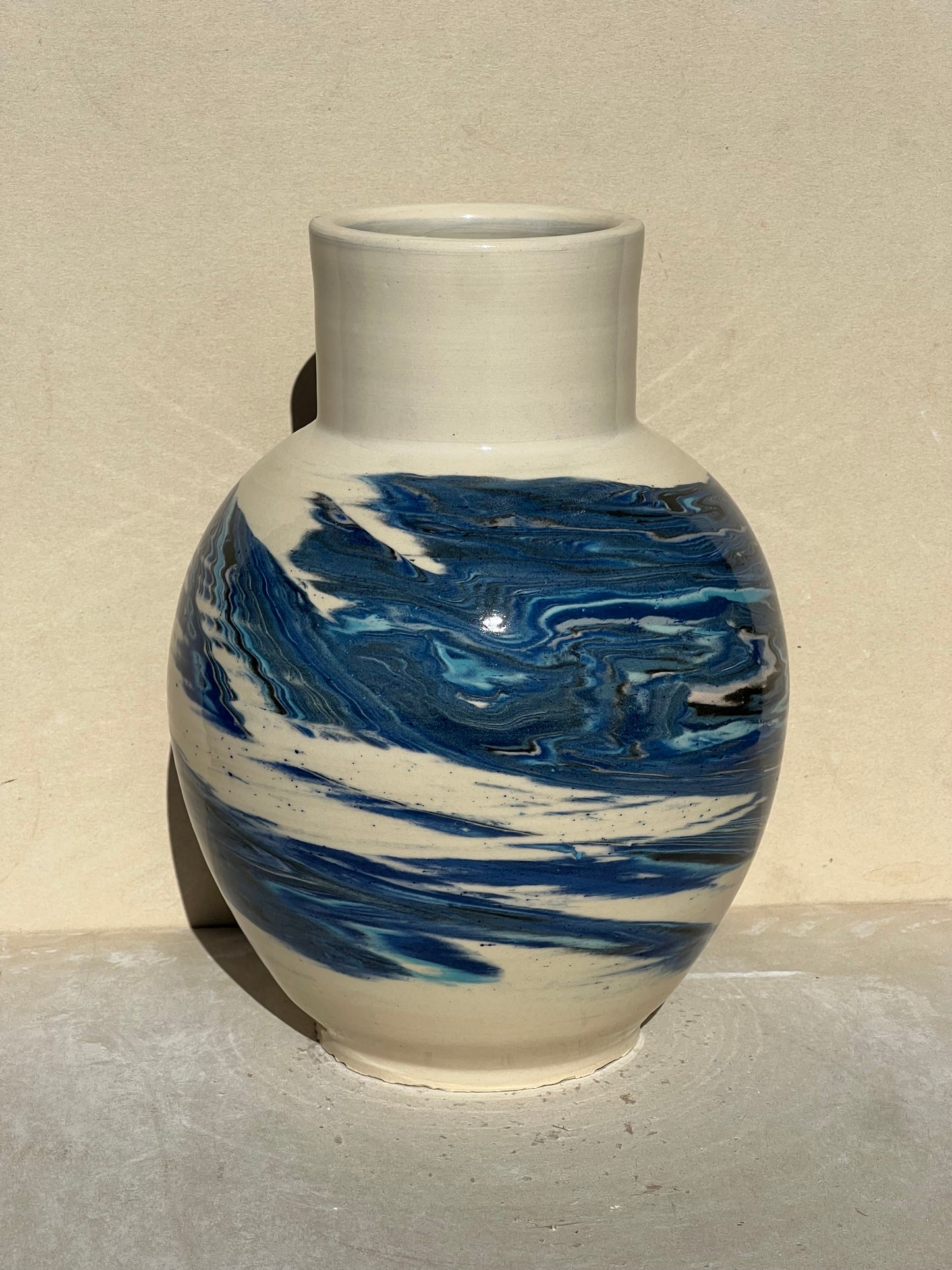 Blues Marbled vase