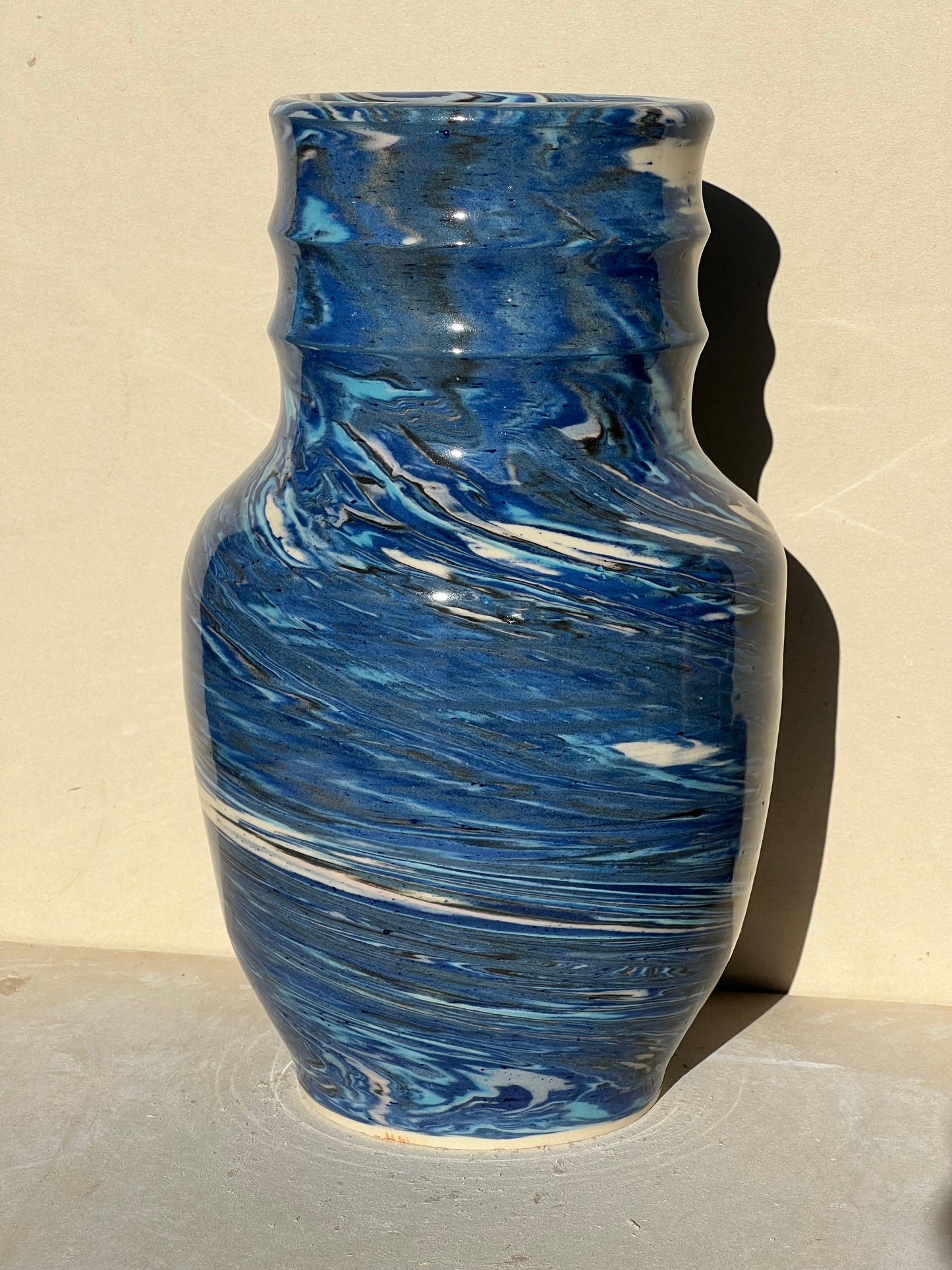 Blues Marbled vase