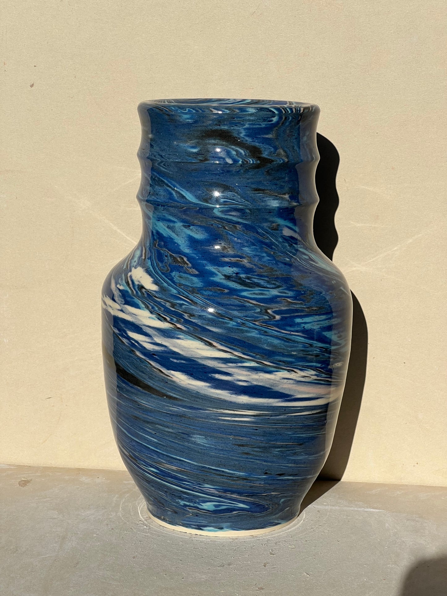 Blues Marbled vase