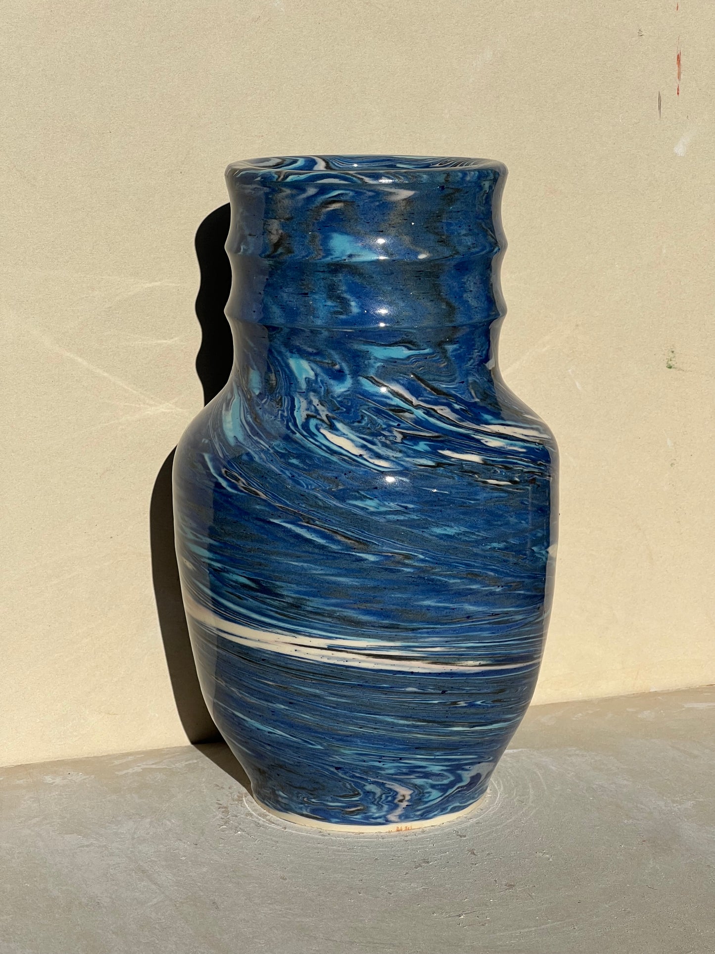 Blues Marbled vase