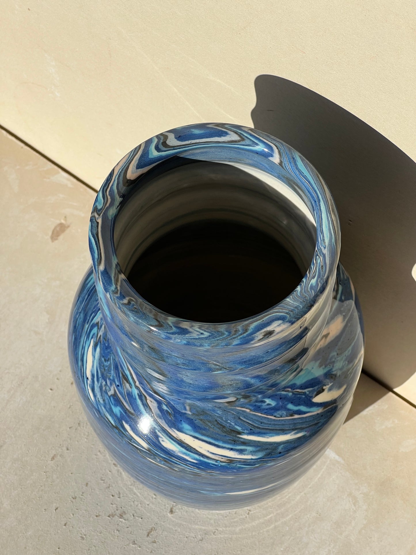 Blues Marbled vase