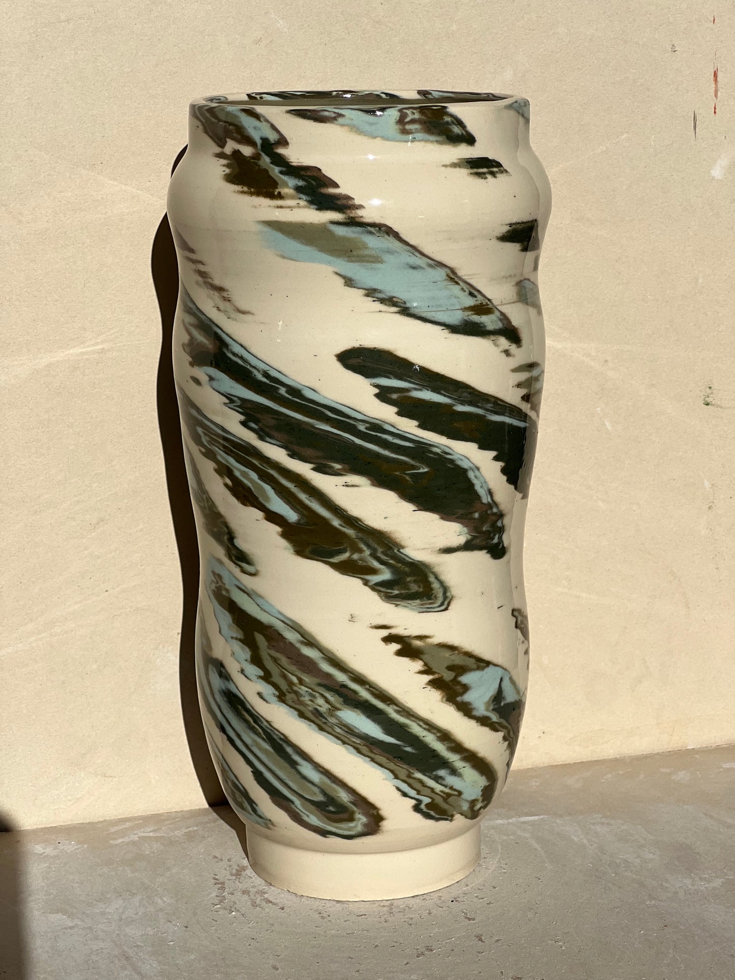 Speckled Green Vase