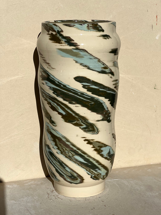 Speckled Green Vase