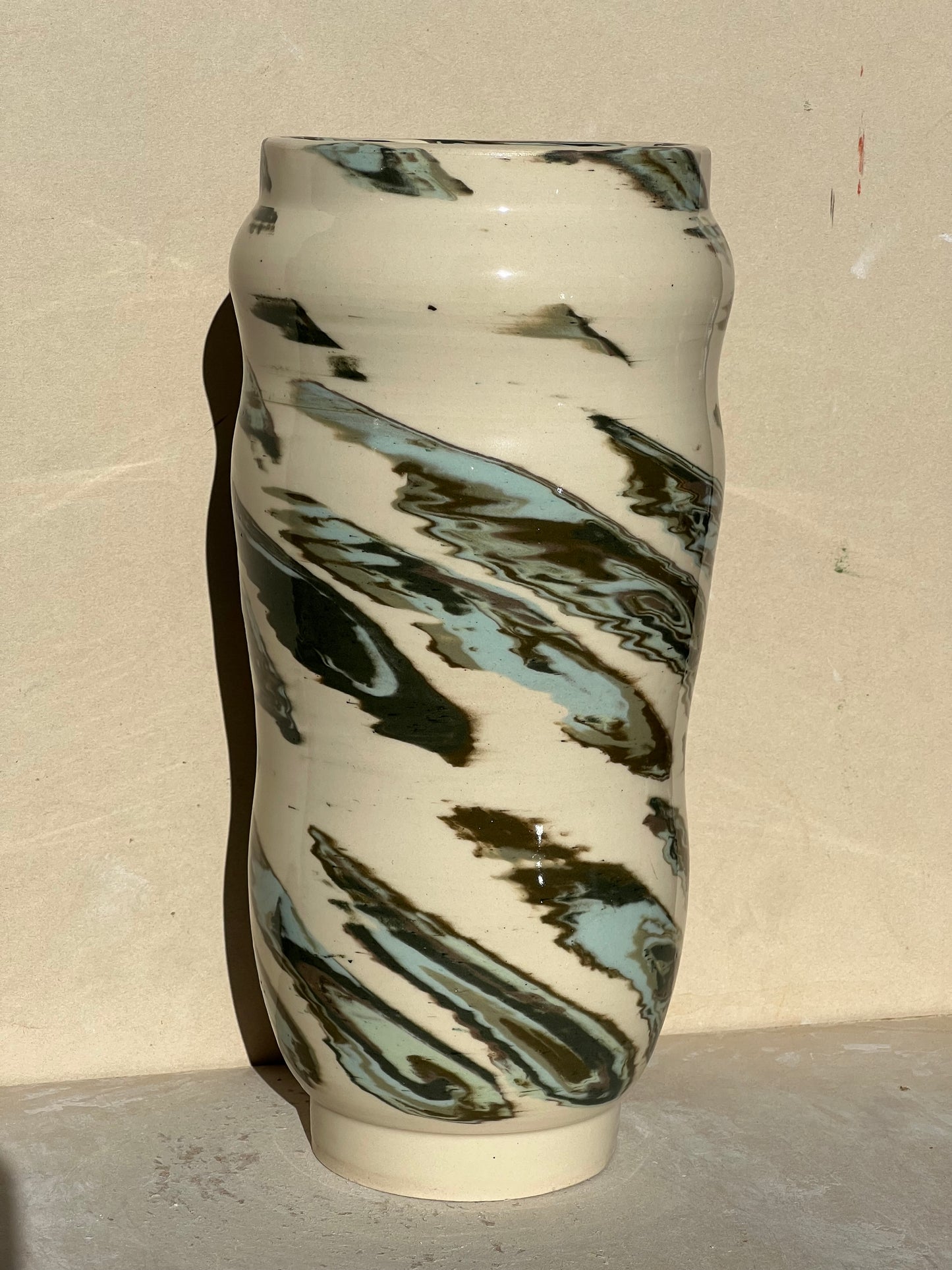 Speckled Green Vase