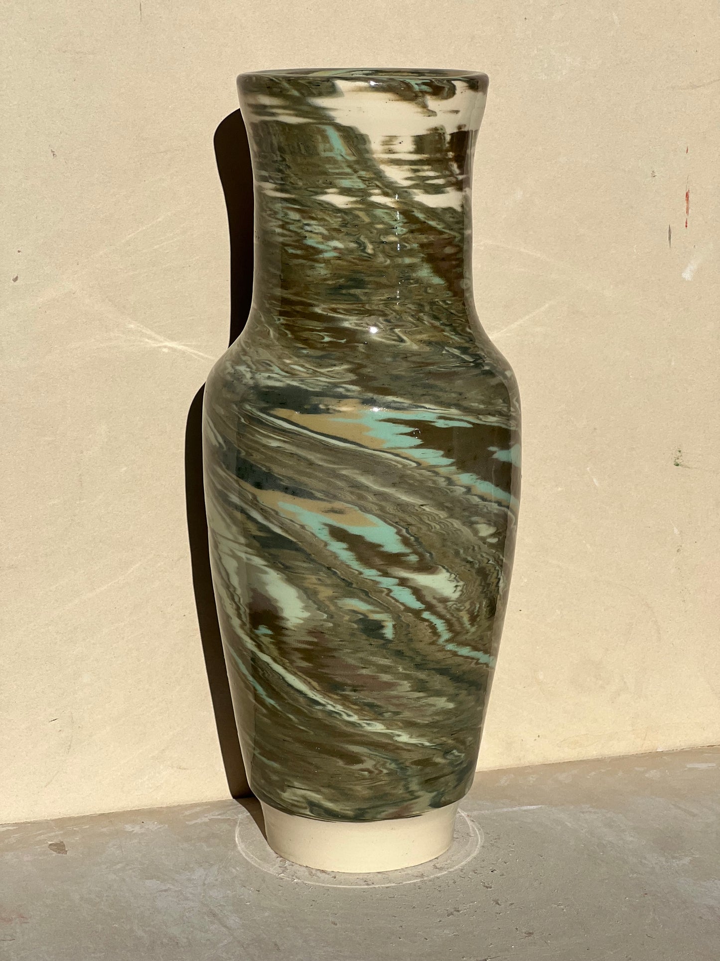All Green Nerikomi Vase