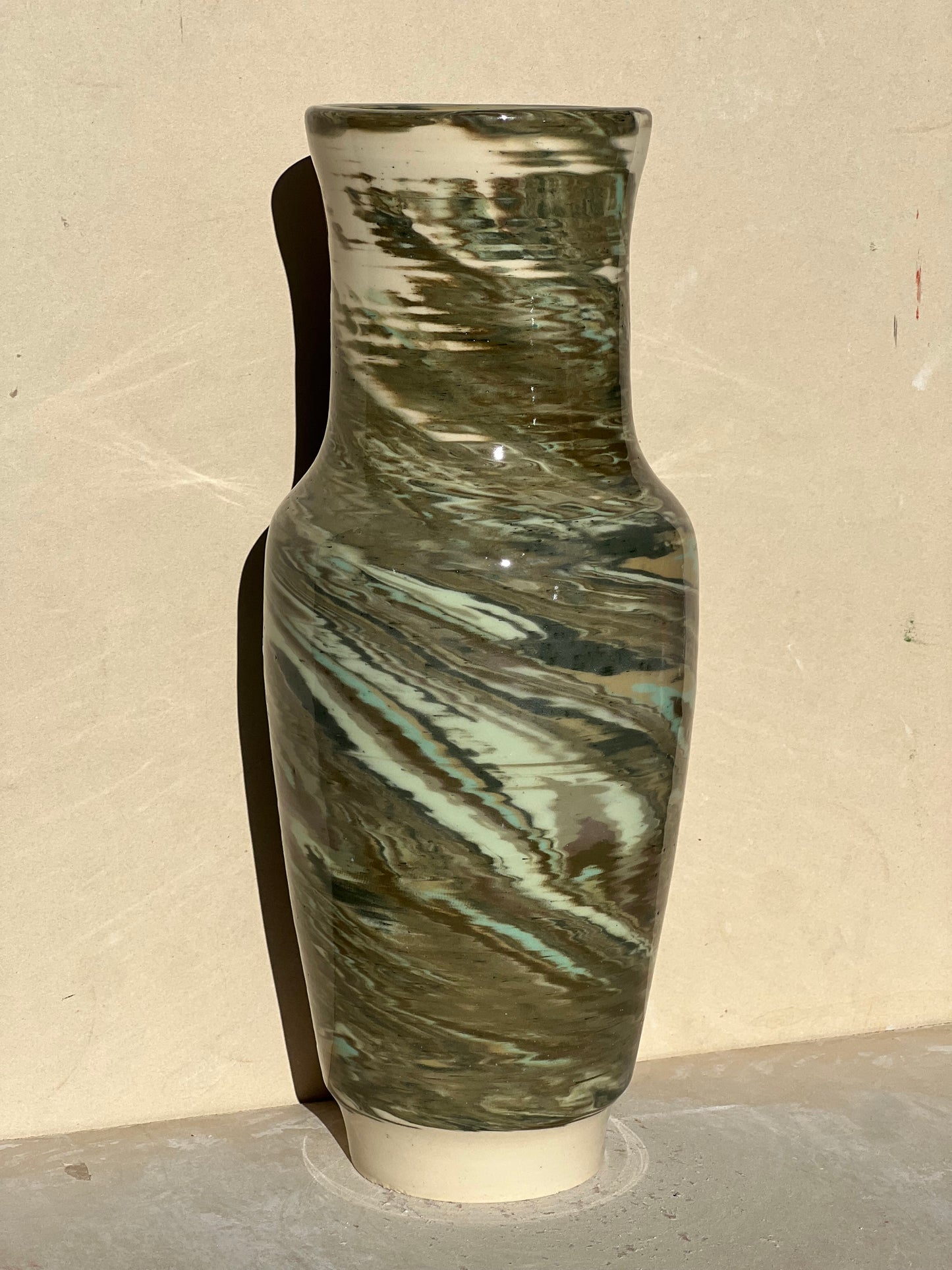 All Green Nerikomi Vase