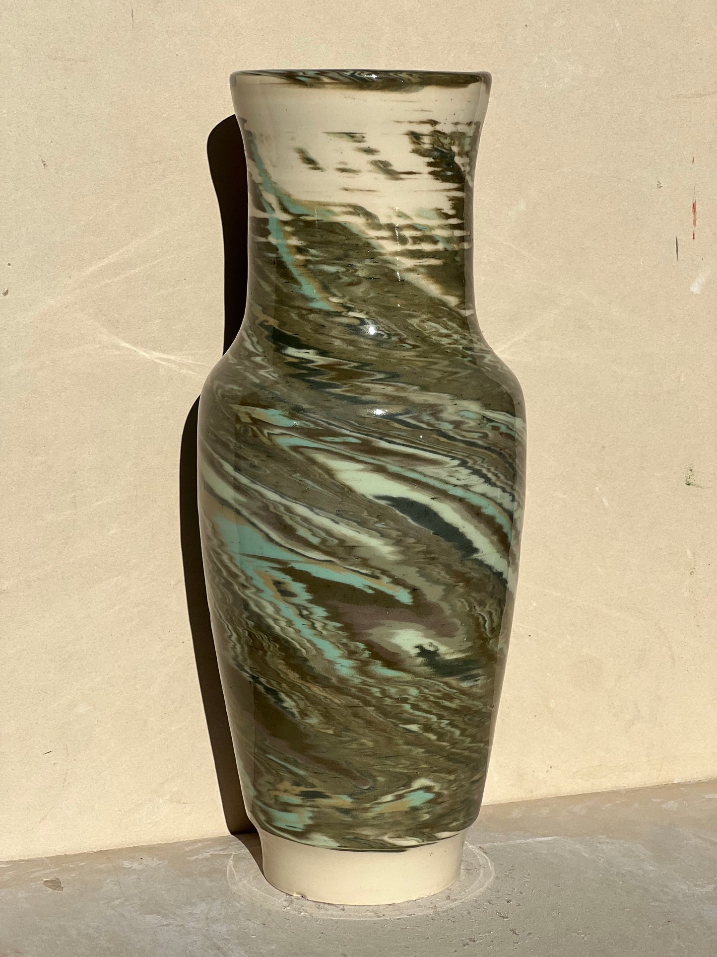 All Green Nerikomi Vase