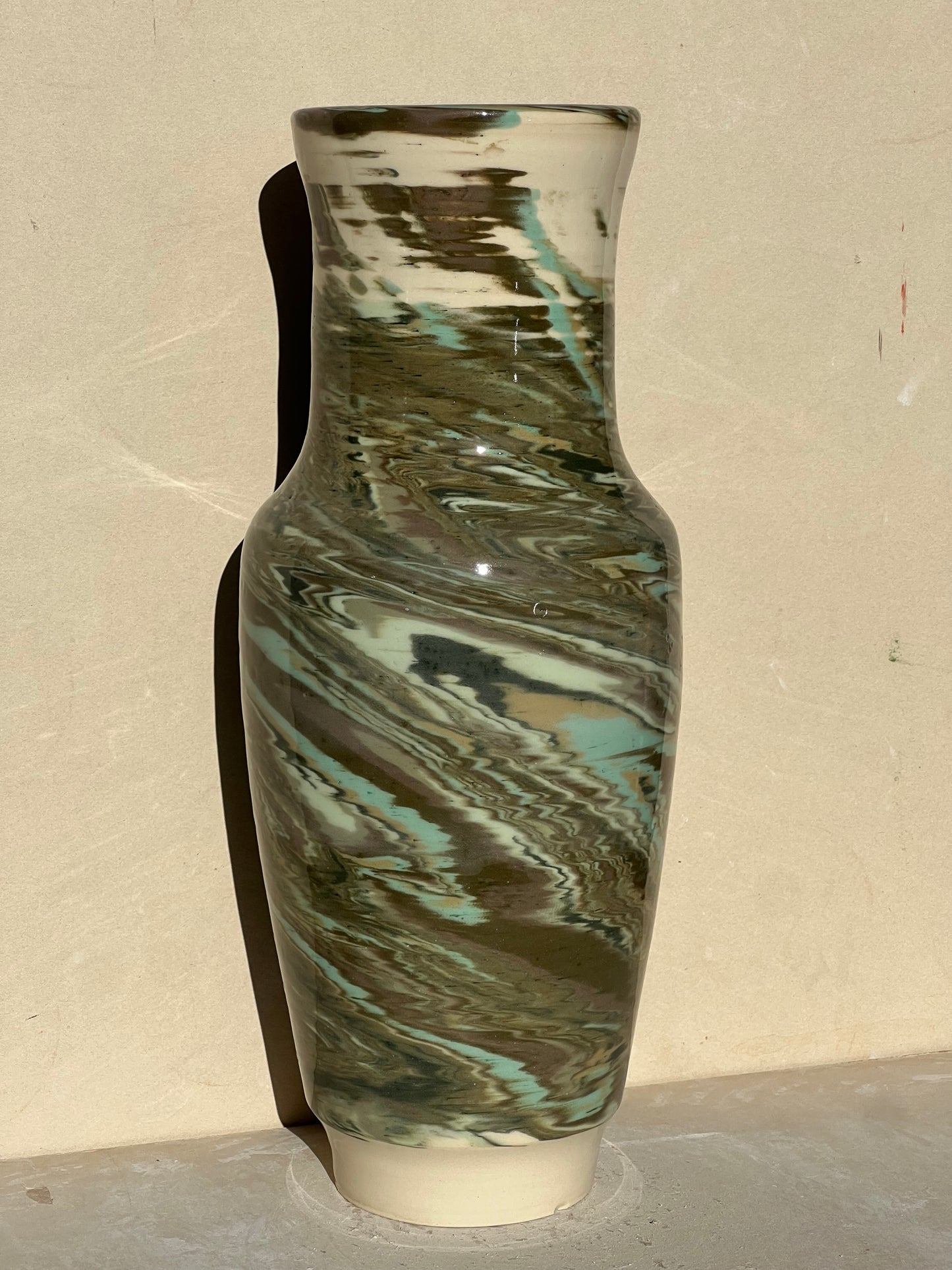 All Green Nerikomi Vase