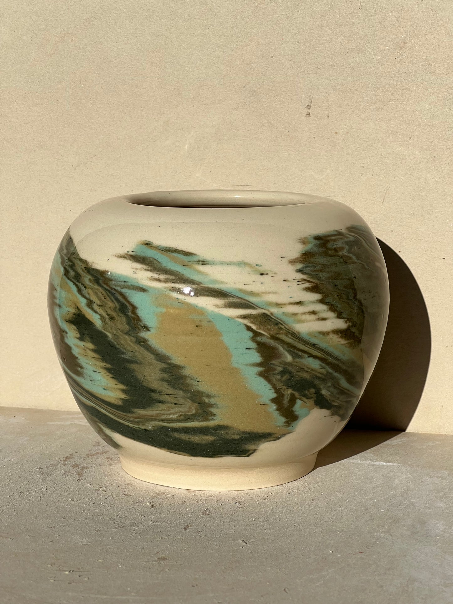 All Green Nerikomi Vase