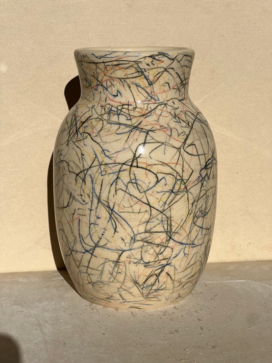 Colorful Scribble Vase