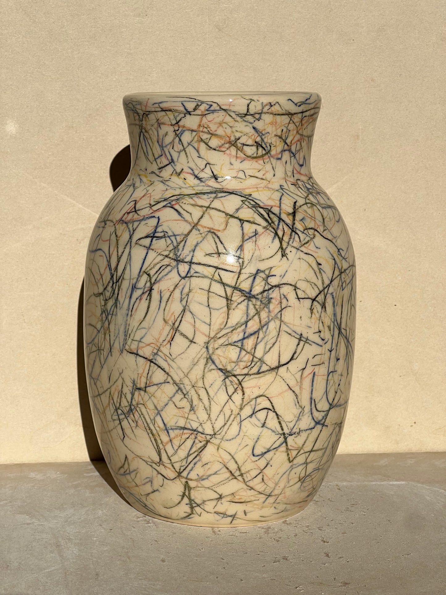 Colorful Scribble Vase