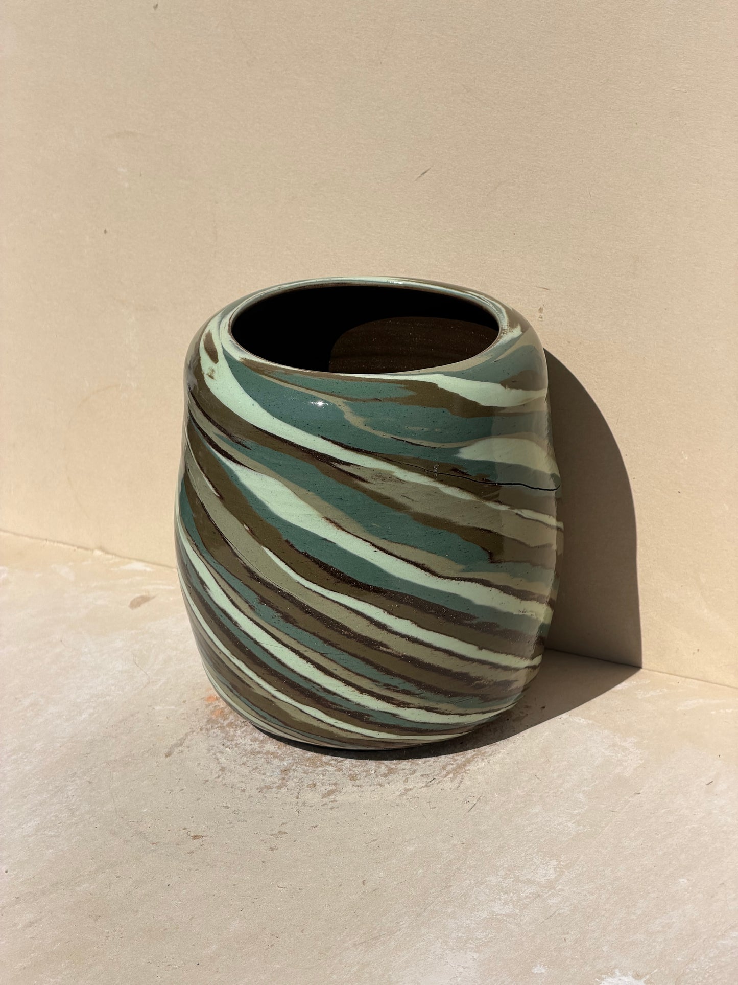 Greens and Brown Vase