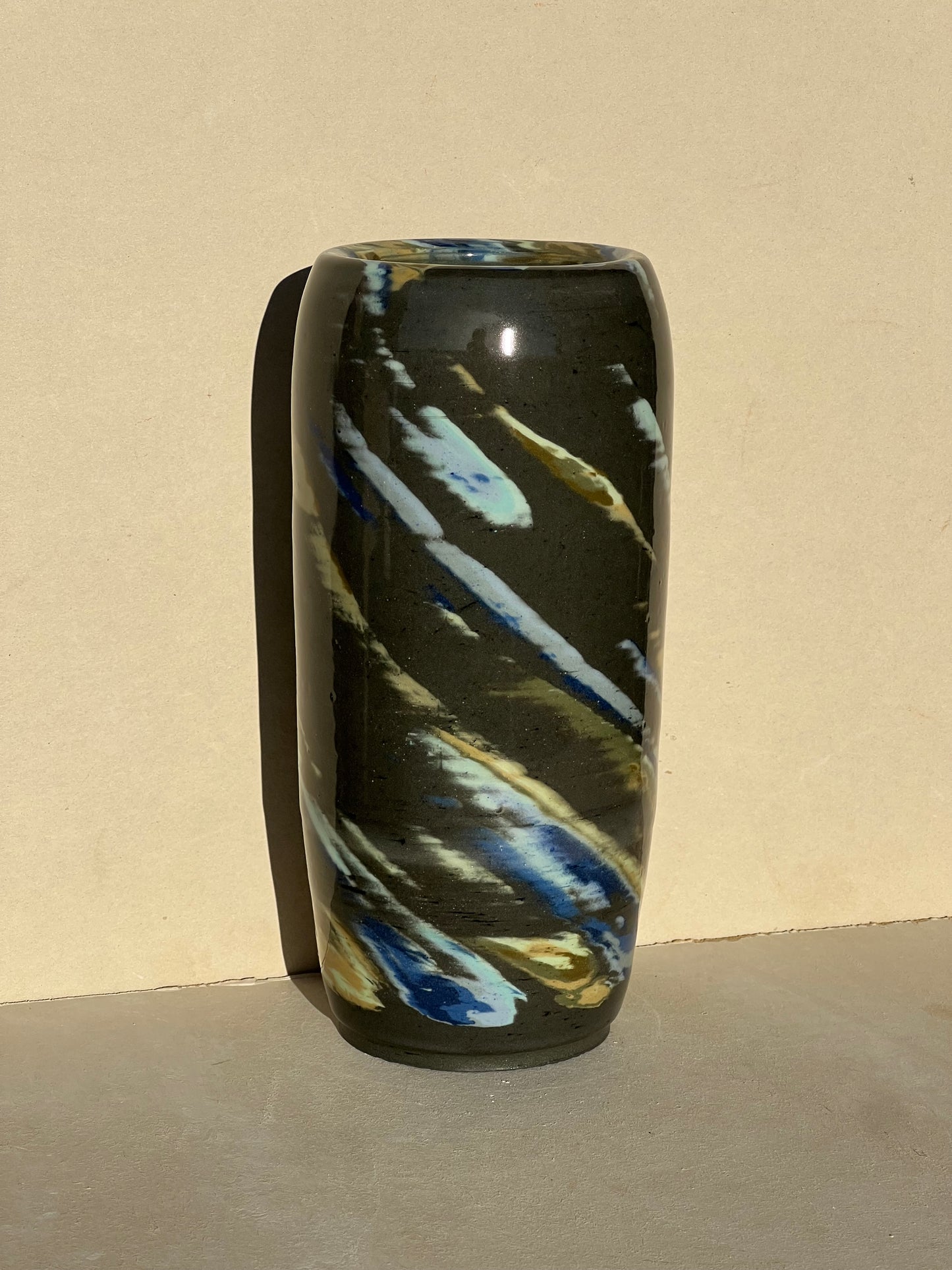 Black Marbled Vase