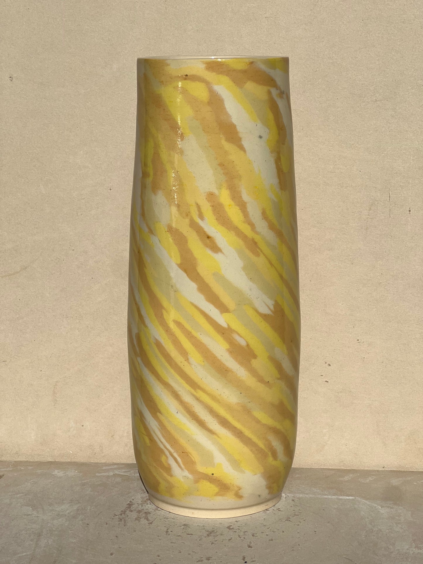 All Yellow Nerikomi Vase