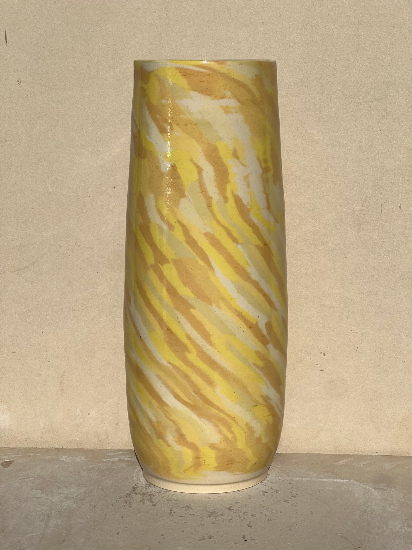 All Yellow Nerikomi Vase