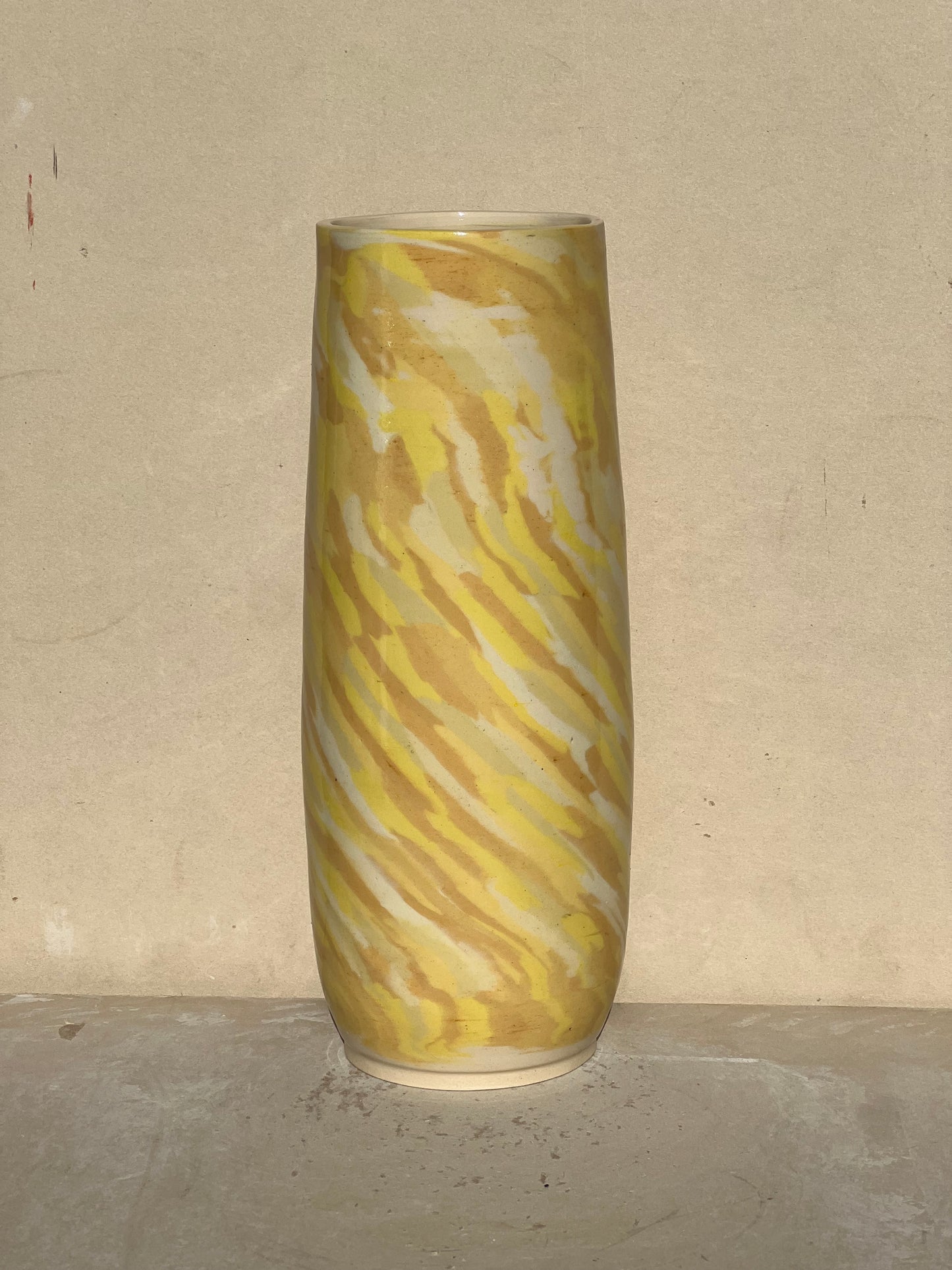 All Yellow Nerikomi Vase