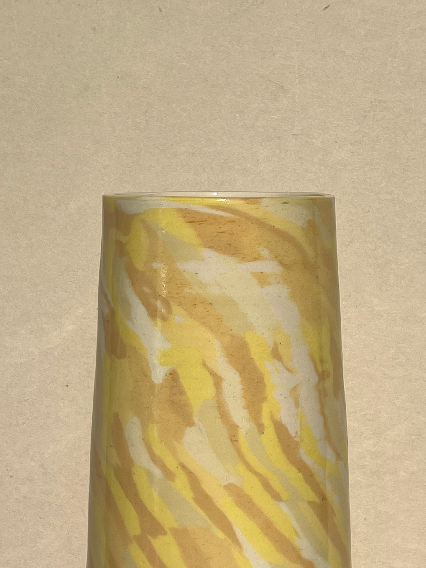All Yellow Nerikomi Vase