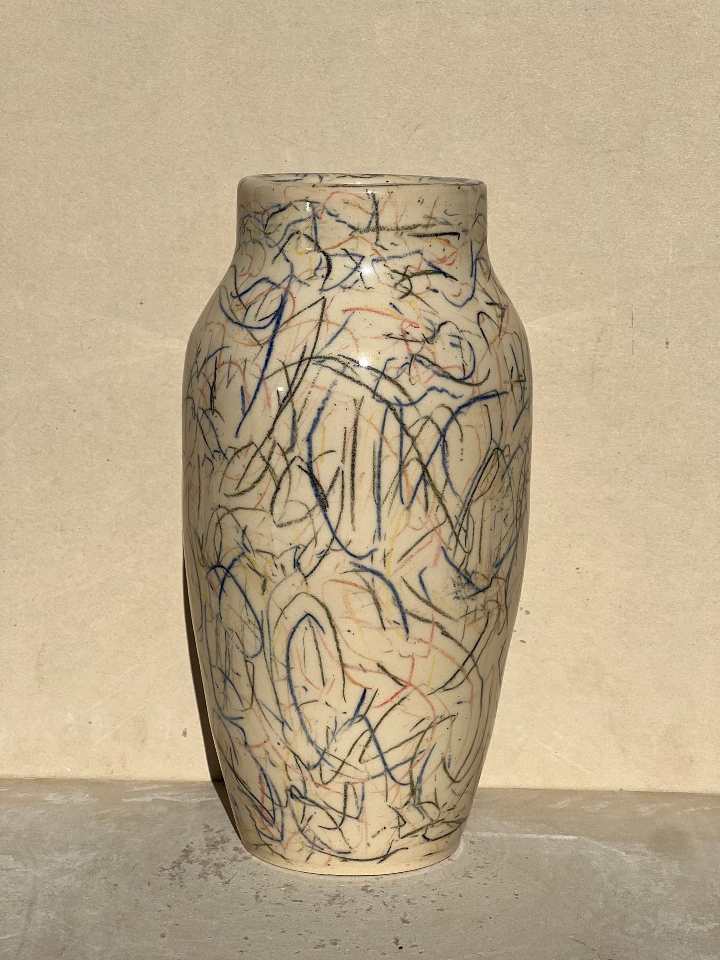 Colorful Scribble Vase