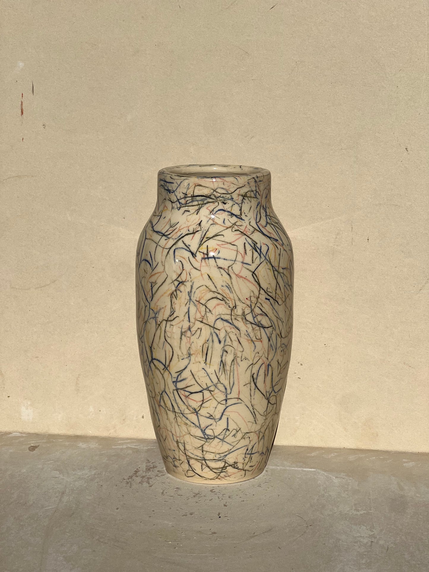 Colorful Scribble Vase