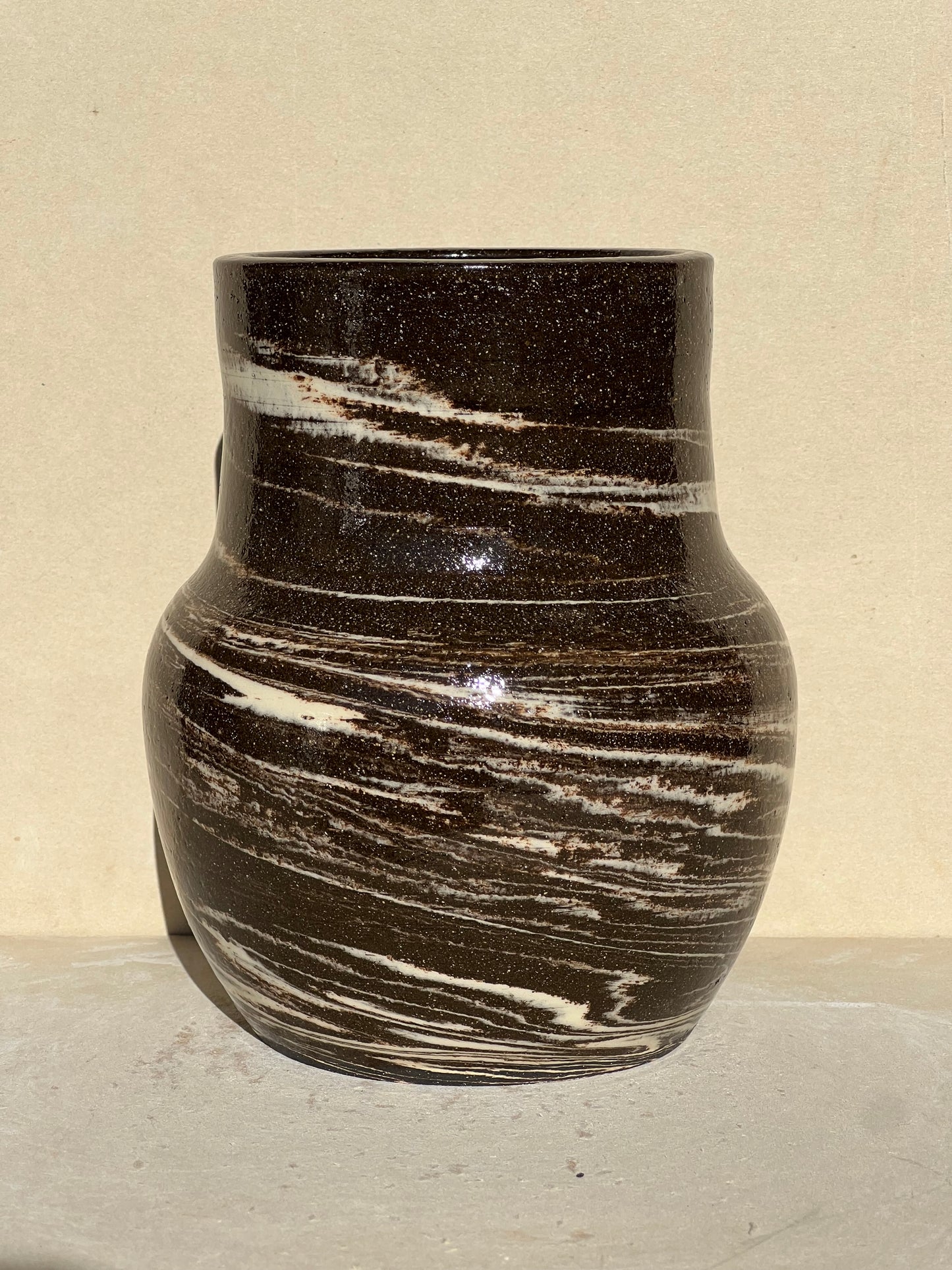 Brown Marbled Vase