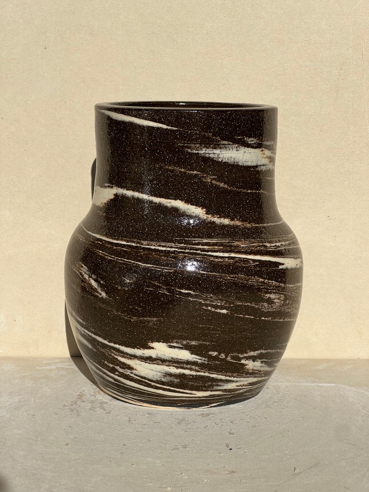 Brown Marbled Vase