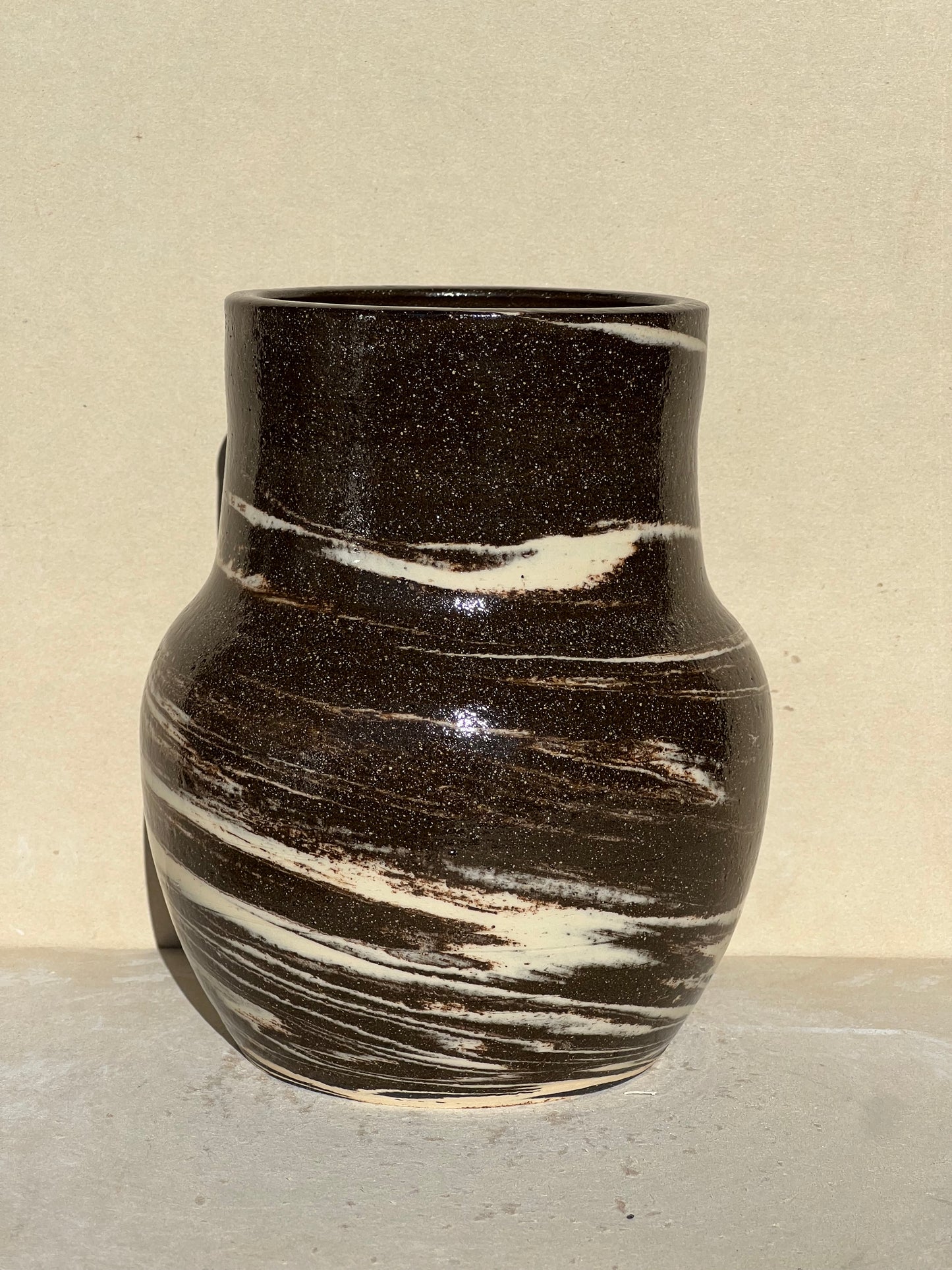 Brown Marbled Vase