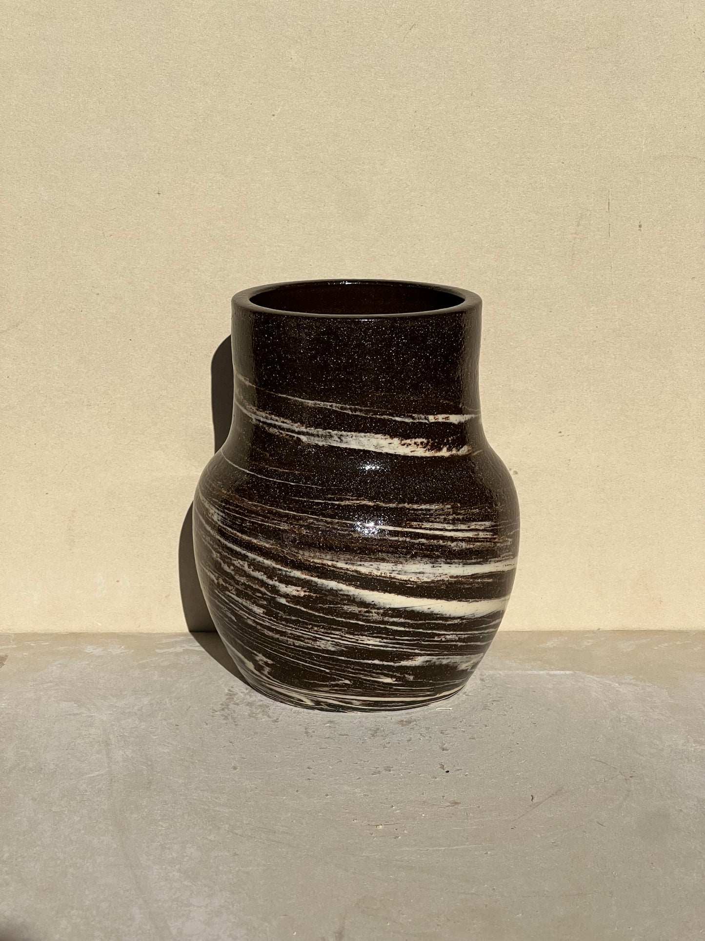 Brown Marbled Vase