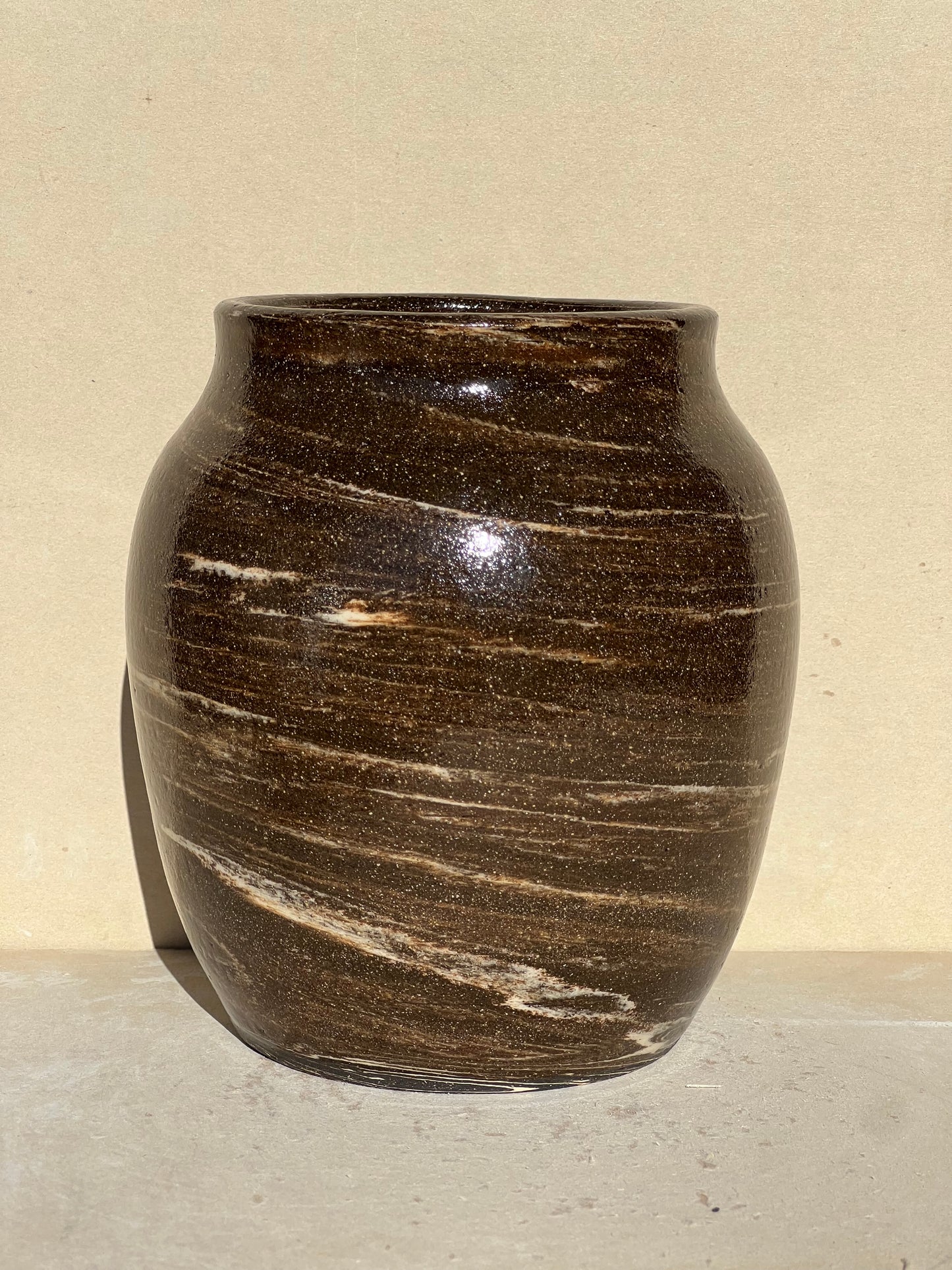 Brown Marbled Vase