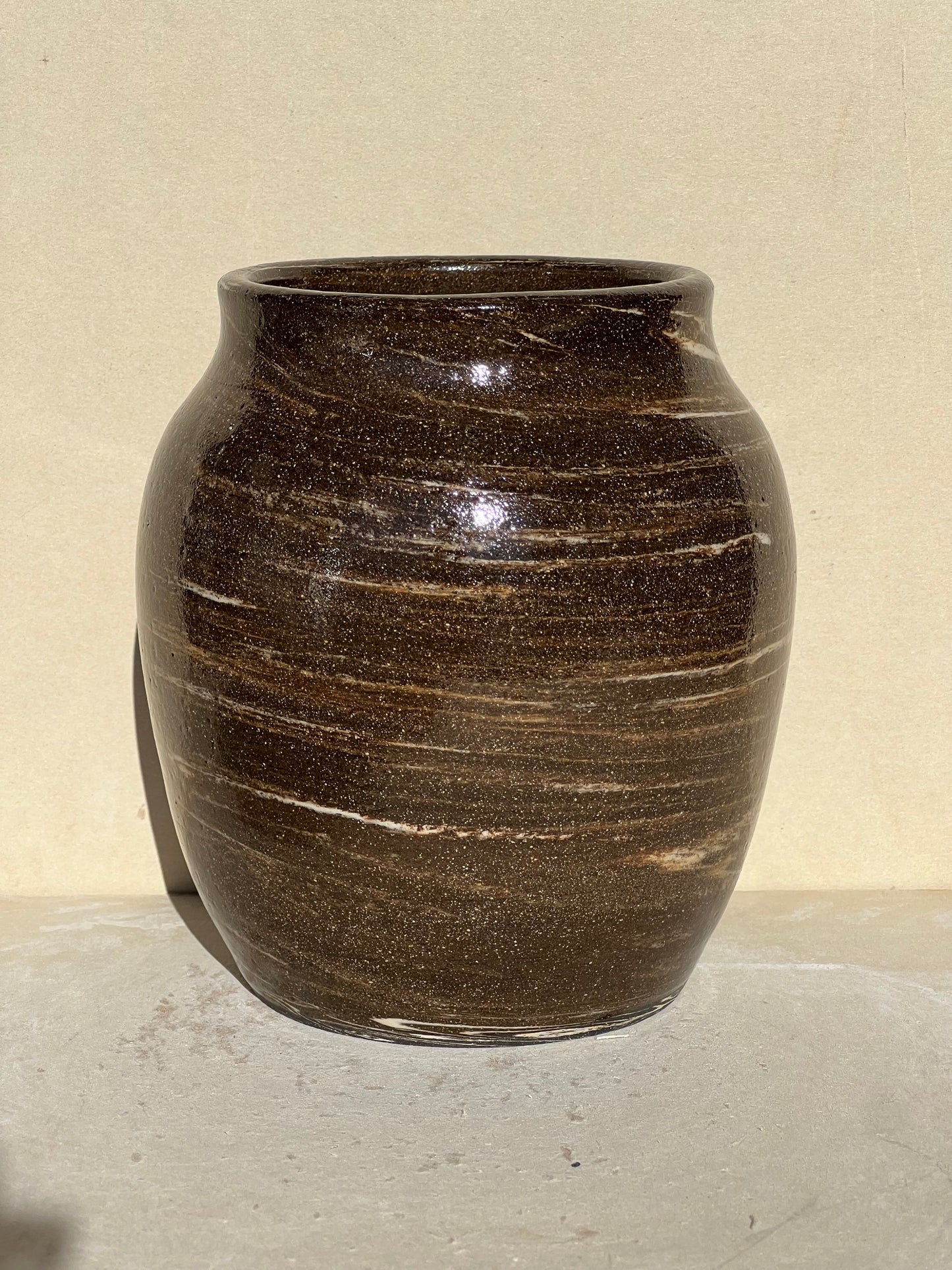 Brown Marbled Vase
