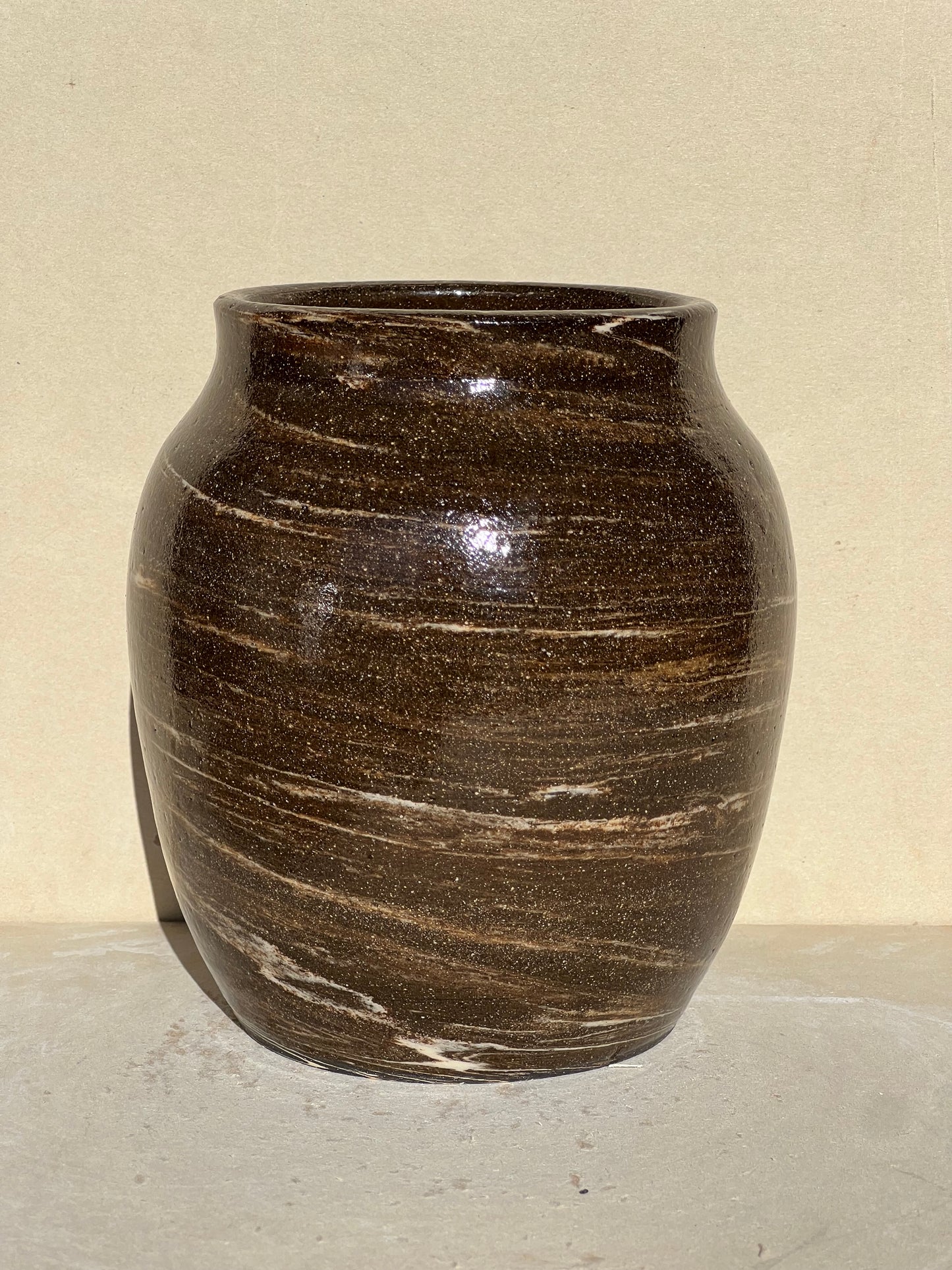 Brown Marbled Vase