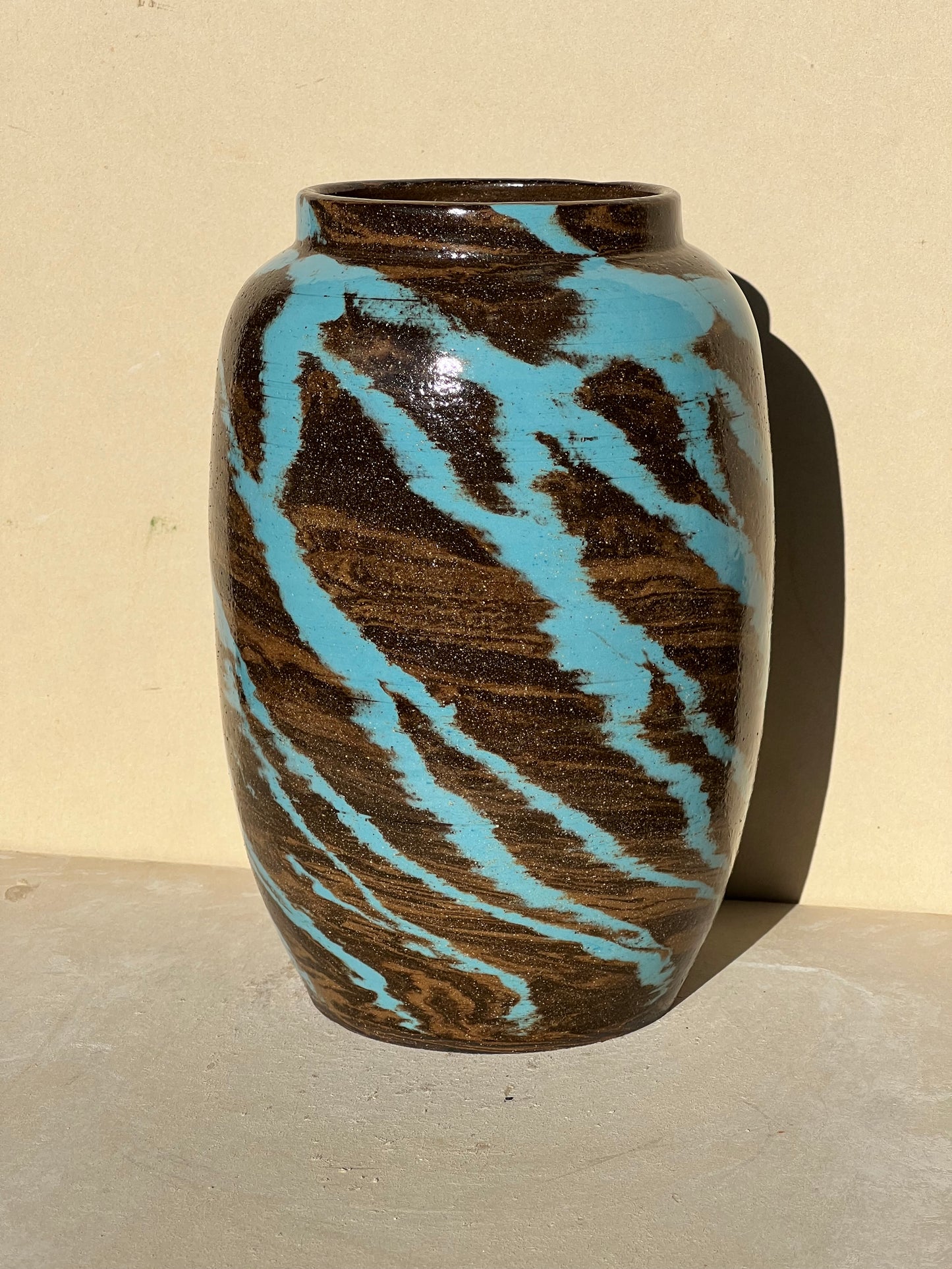 Blue Lightning Vase