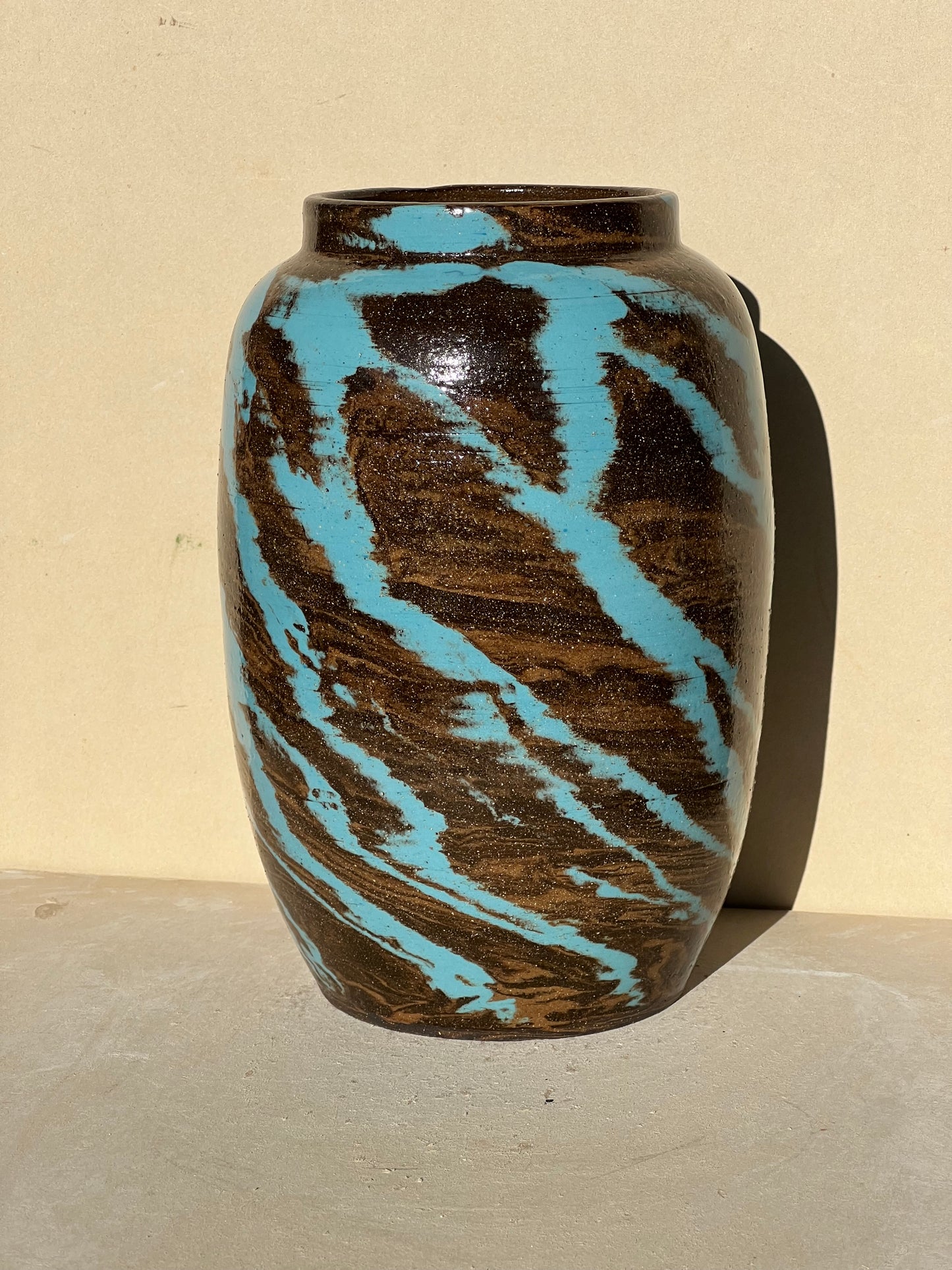 Blue Lightning Vase