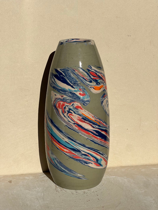 Green Nerikomi Vase