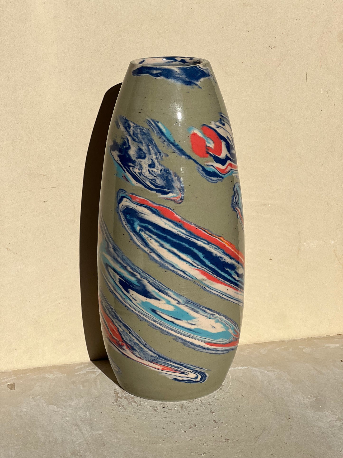 Green Nerikomi Vase
