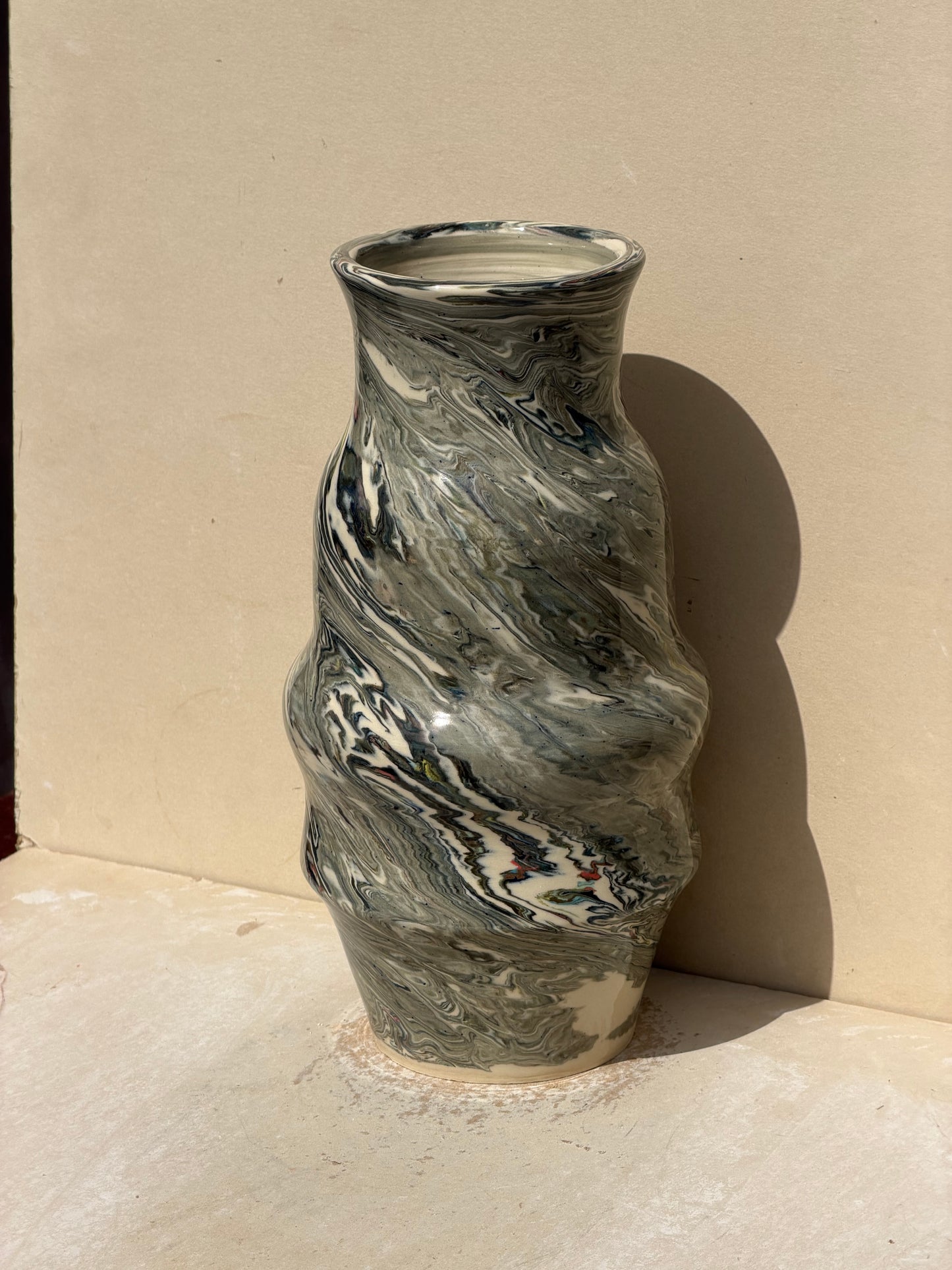 Large Scrap Marbled Vase