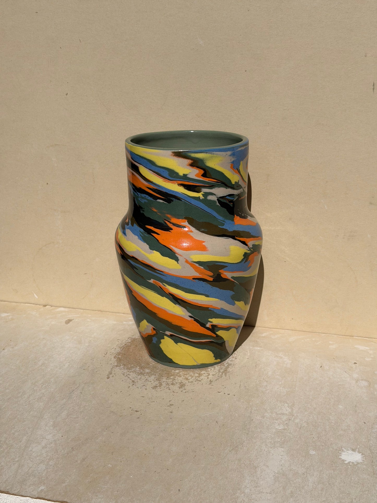 Green Nerikomi Vase