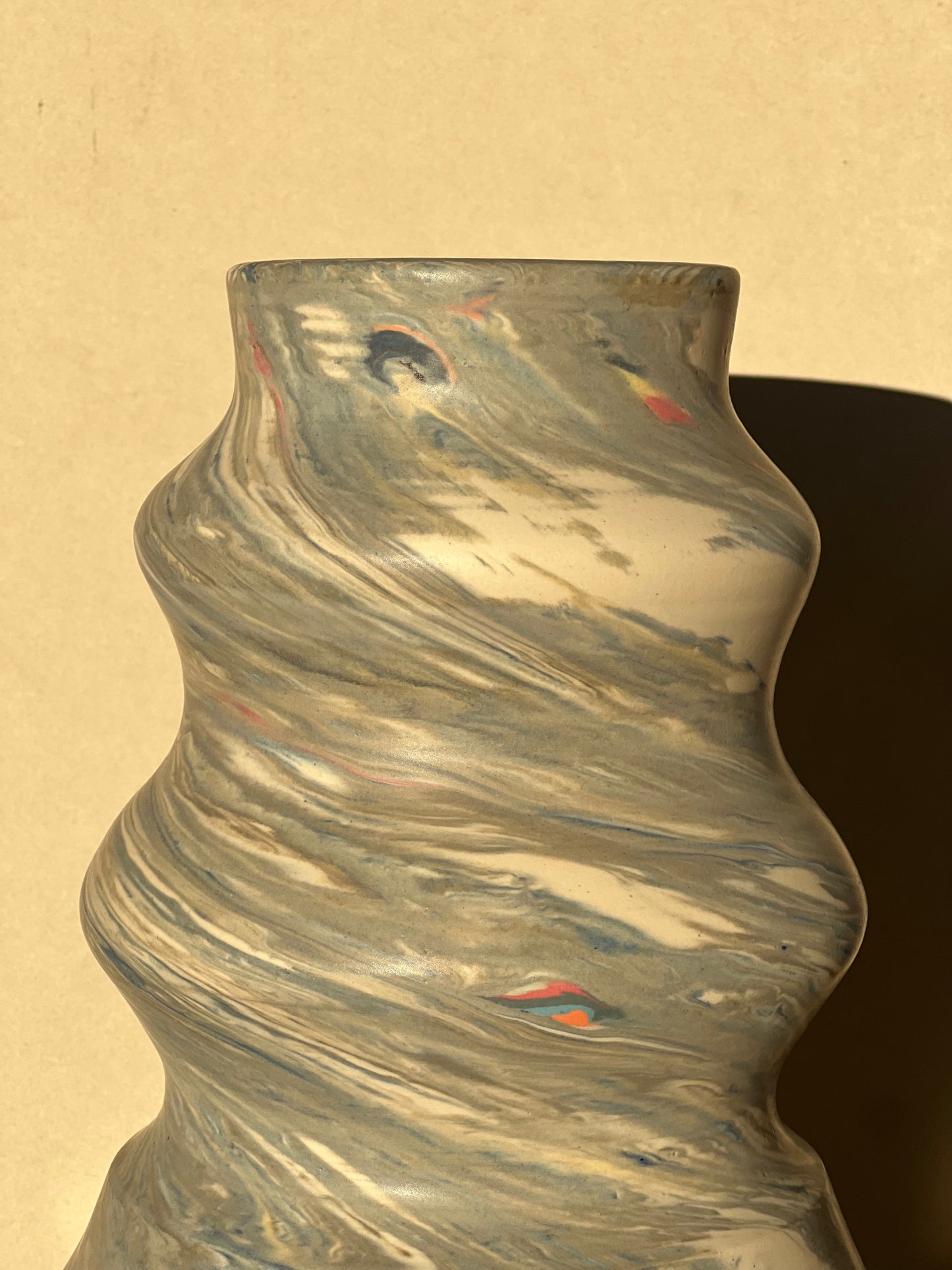 Matte Reclaimed Nerikomi Pattern Vase