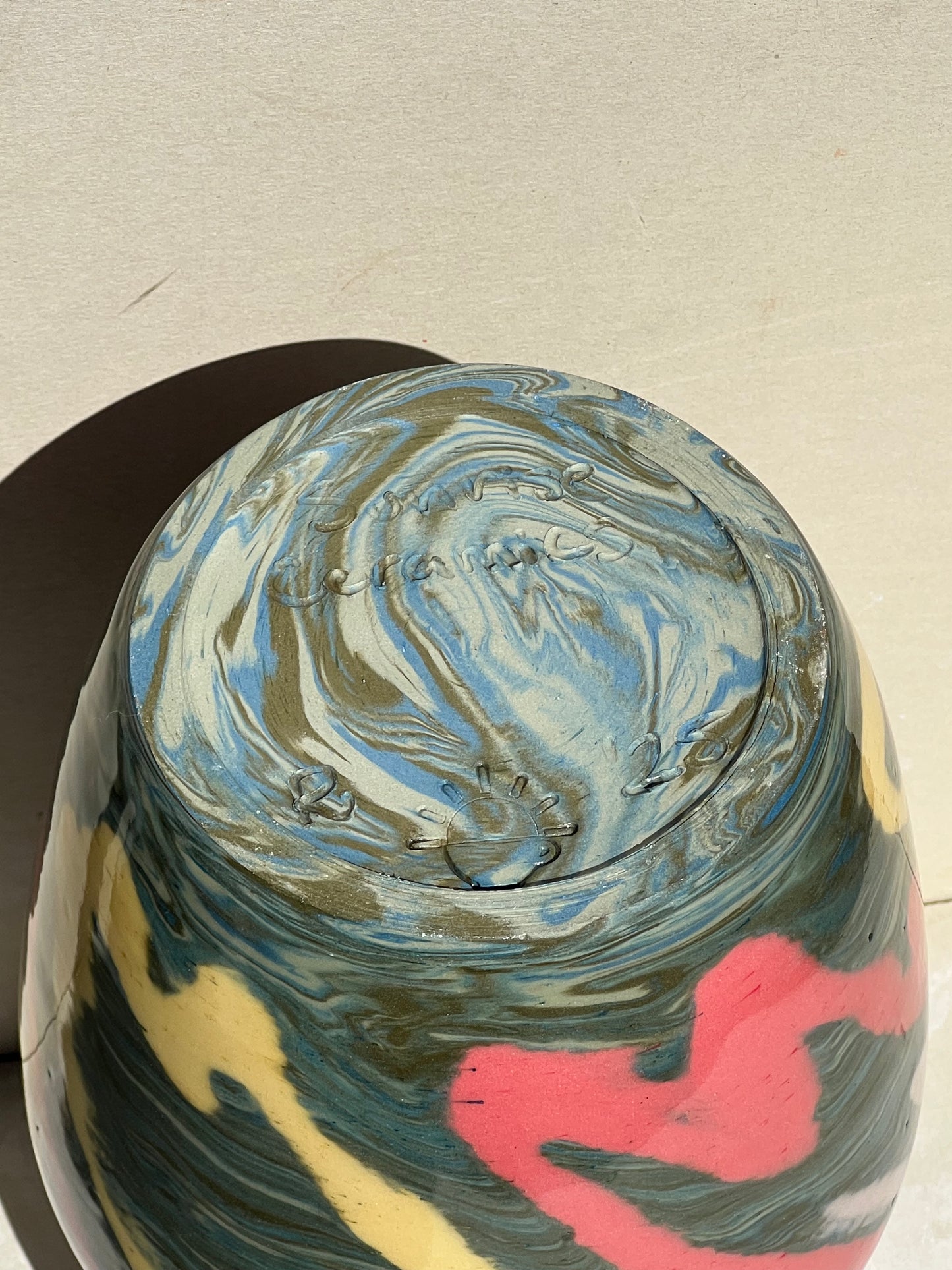 Blue/ Green Marbled Vase