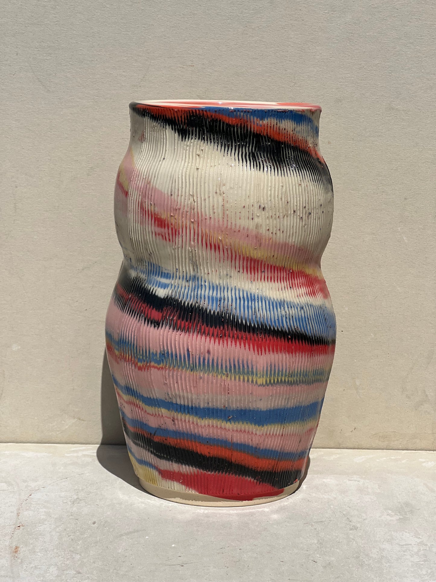 Textured Marbled Vase