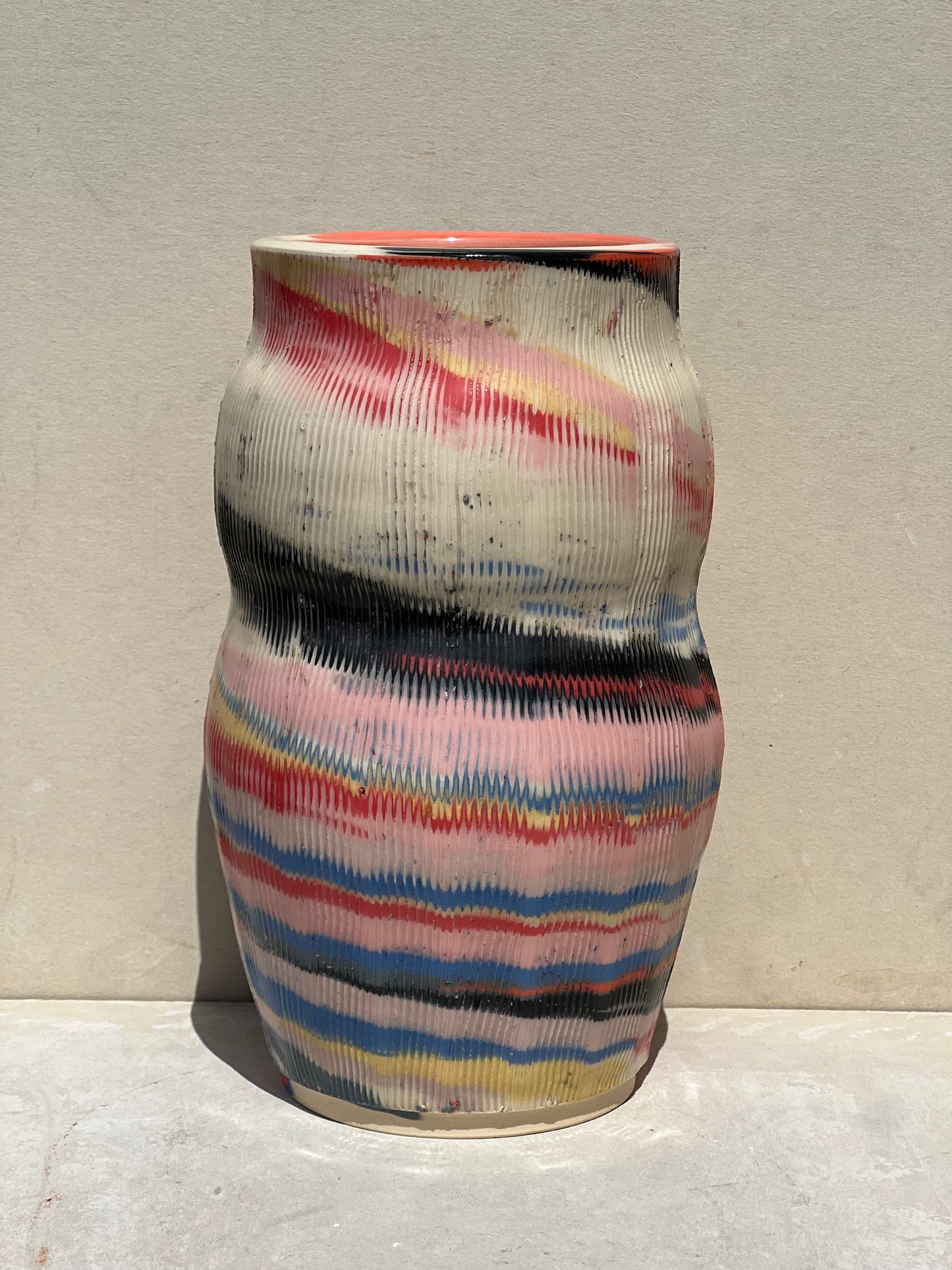 Textured Marbled Vase